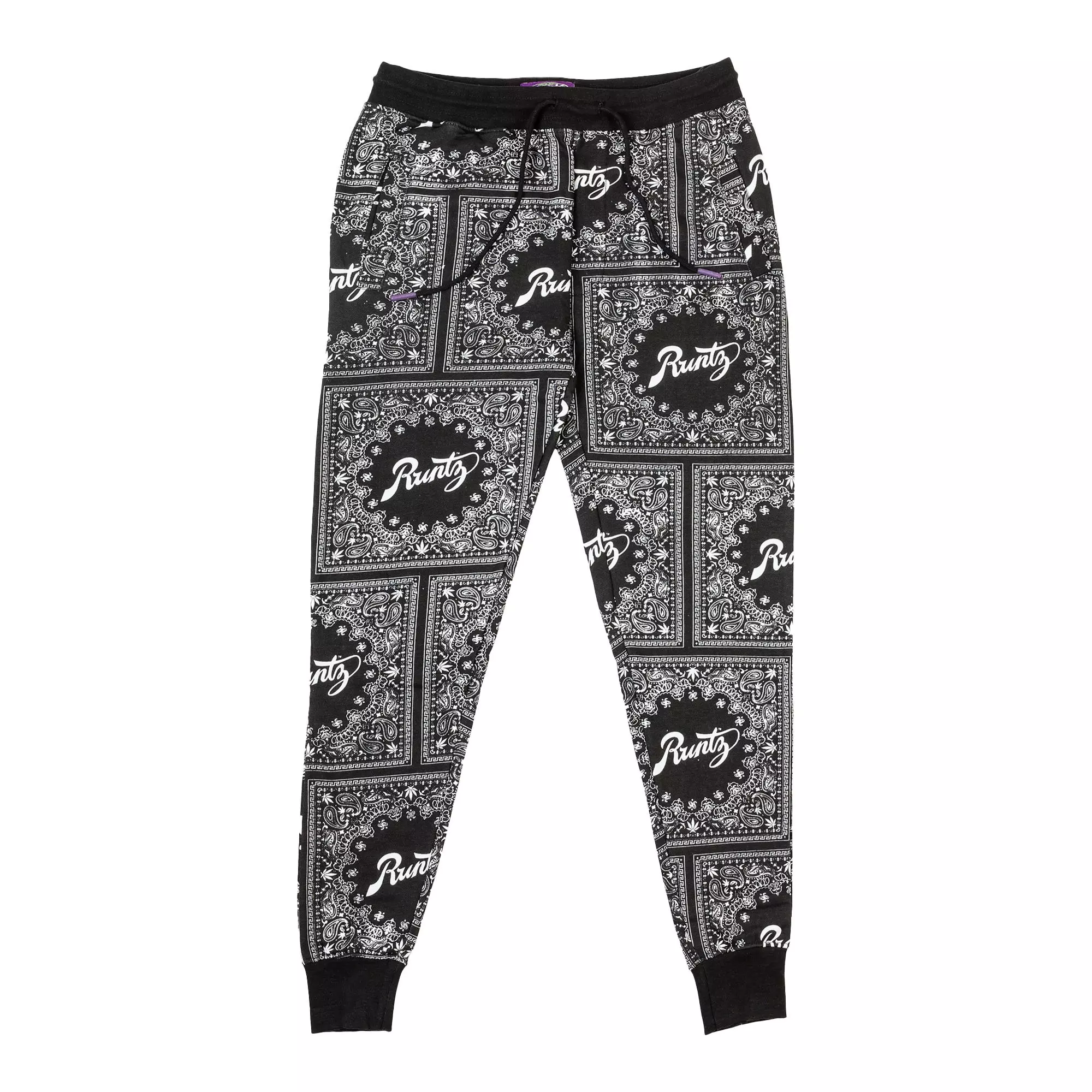 Runtz Men's Bandana Jogger-Black - BLACK