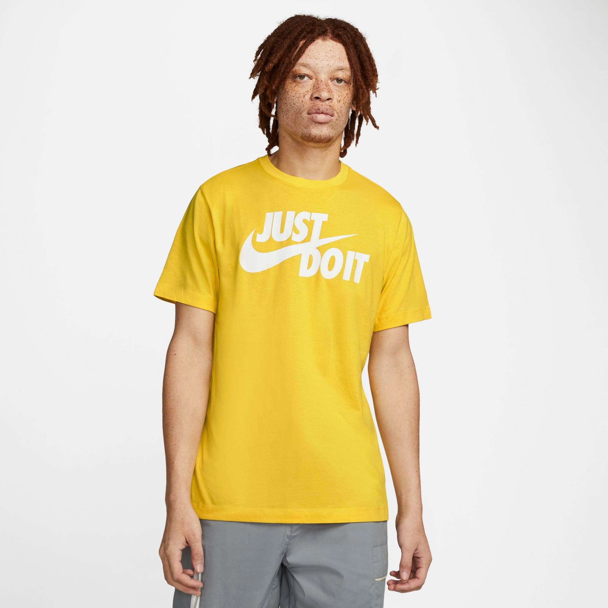 Nike Men's Sportswear JDI Swoosh "Yellow" Tee - YELLOW Thumbnail View 1