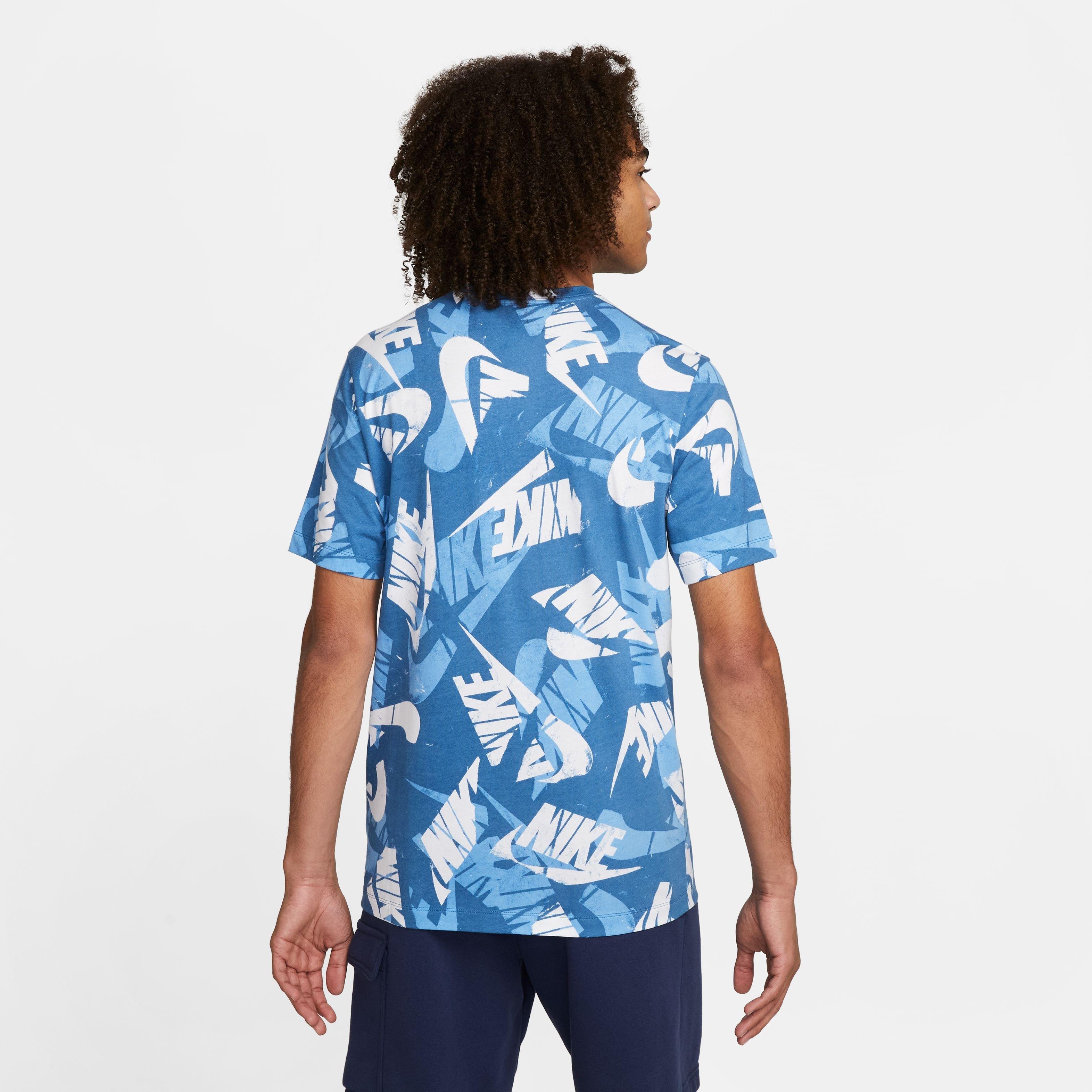 Nike Sportswear Shrimp Print Tee in Blue L