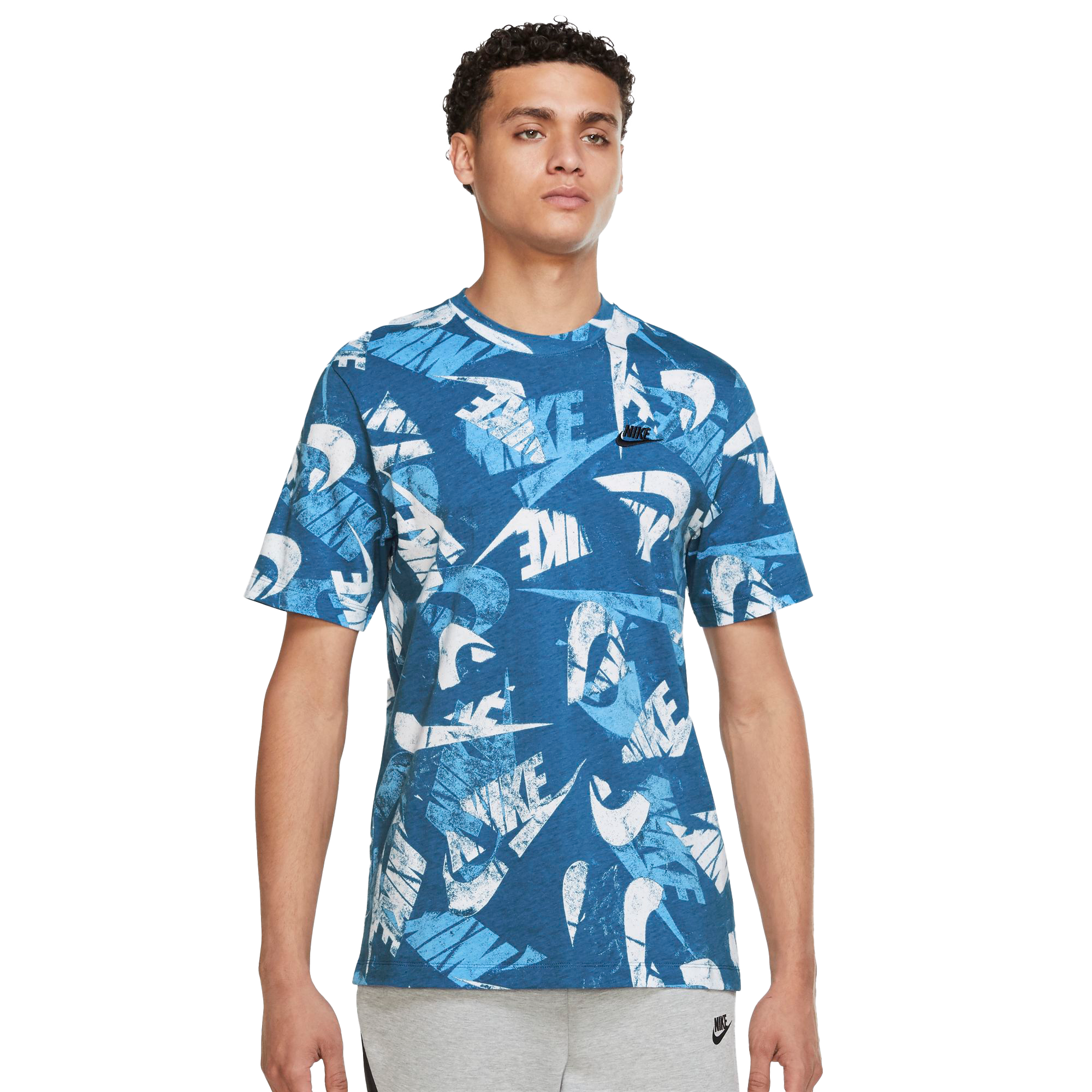 Nike Sportswear Shrimp Print Tee in Blue L