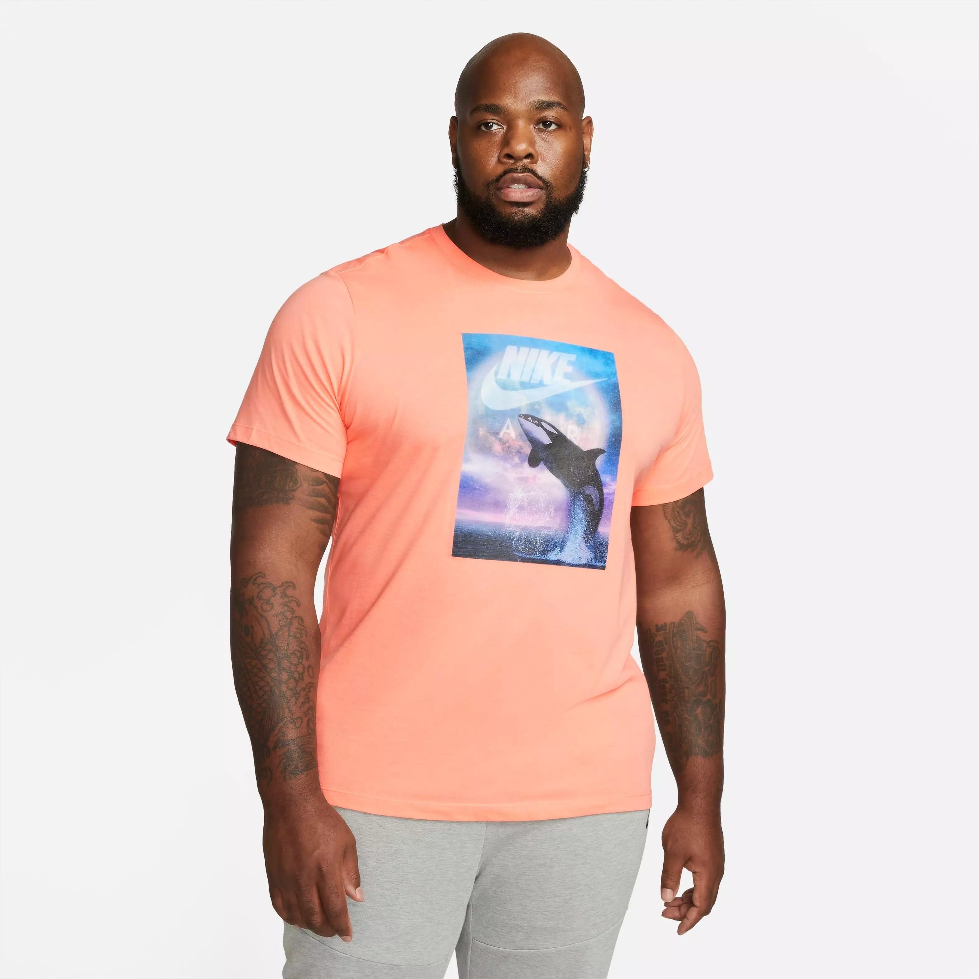 Nike Men's Sportswear Orca Whale "Peach" Tee - PEACH