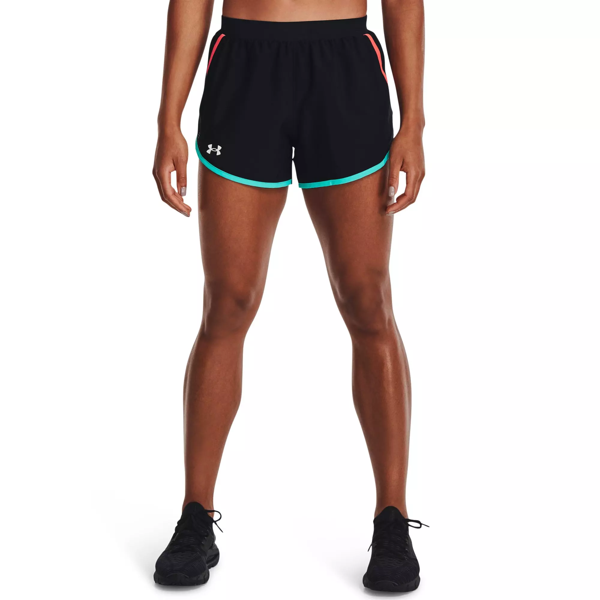 Under Armour Women's Fly-By 2.0 Shorts-Black/Red - Hibbett