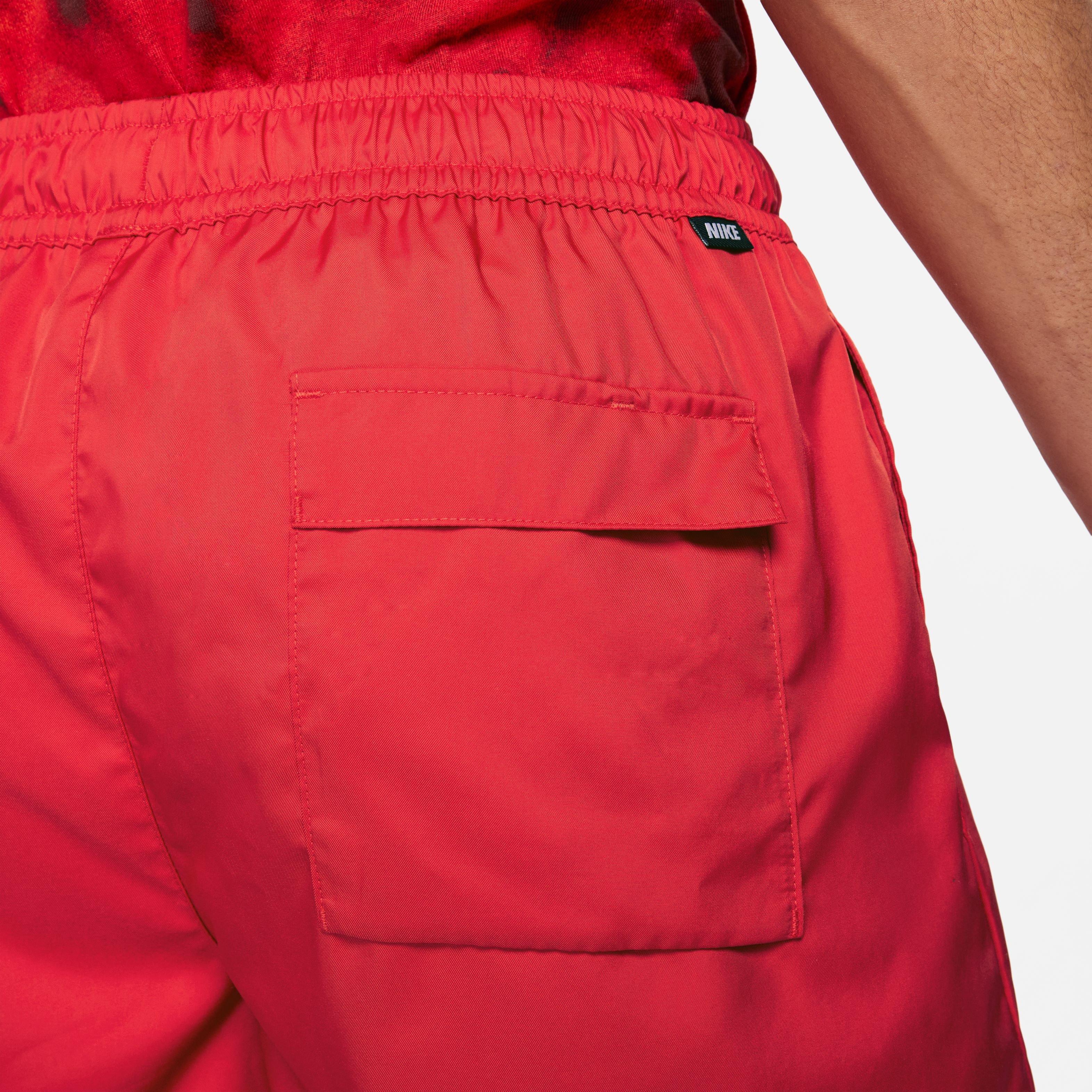 Nike Men's Sportswear Sport Essentials Woven Lined Flow "Red" Shorts - RED Thumbnail View 7