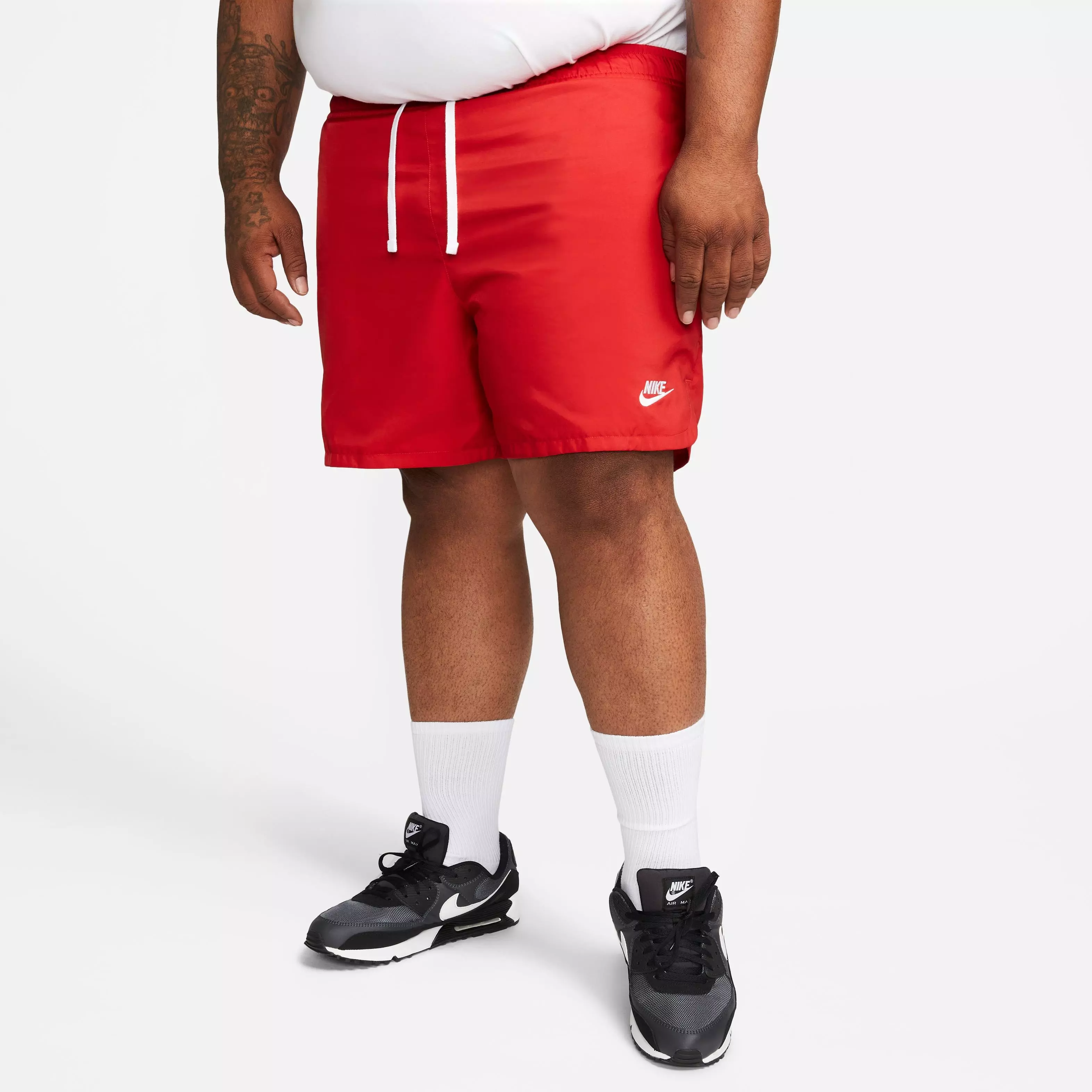 Nike Men's Sportswear Sport Essentials Woven Lined Flow "Red" Shorts - RED