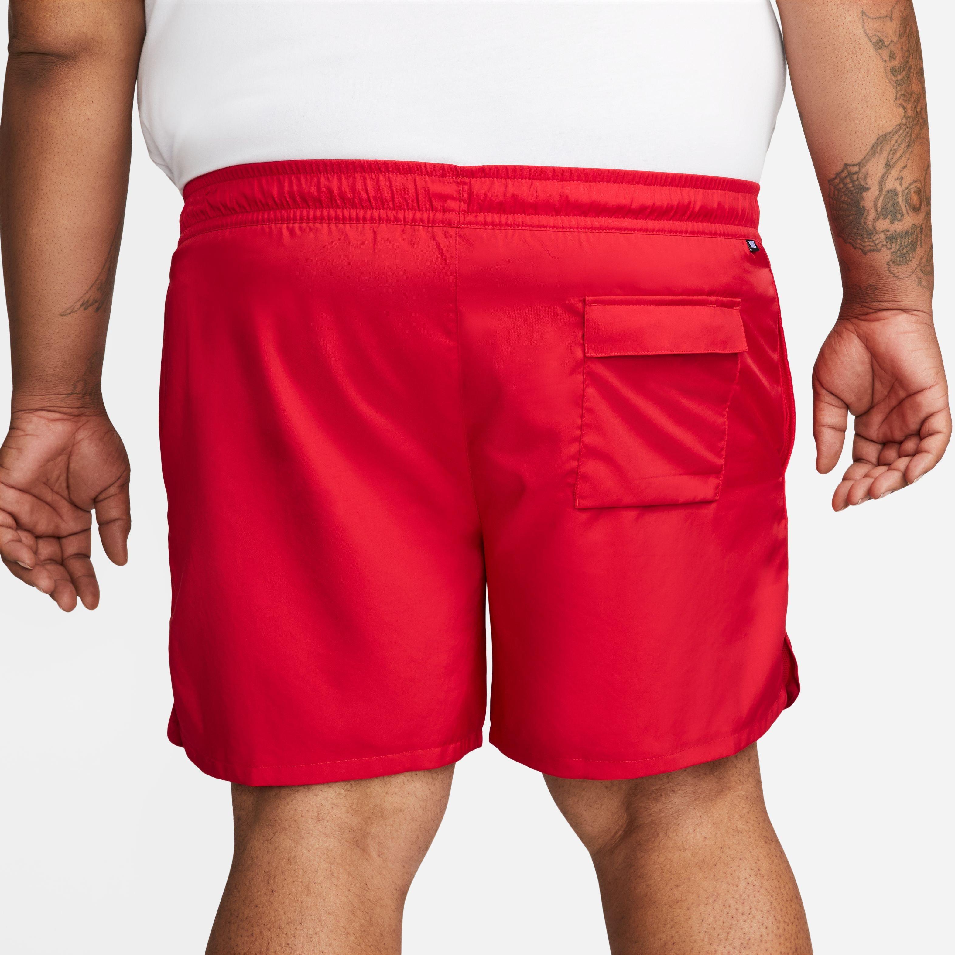 Nike Men's Sportswear Sport Essentials Woven Lined Flow "Red" Shorts - RED Thumbnail View 9