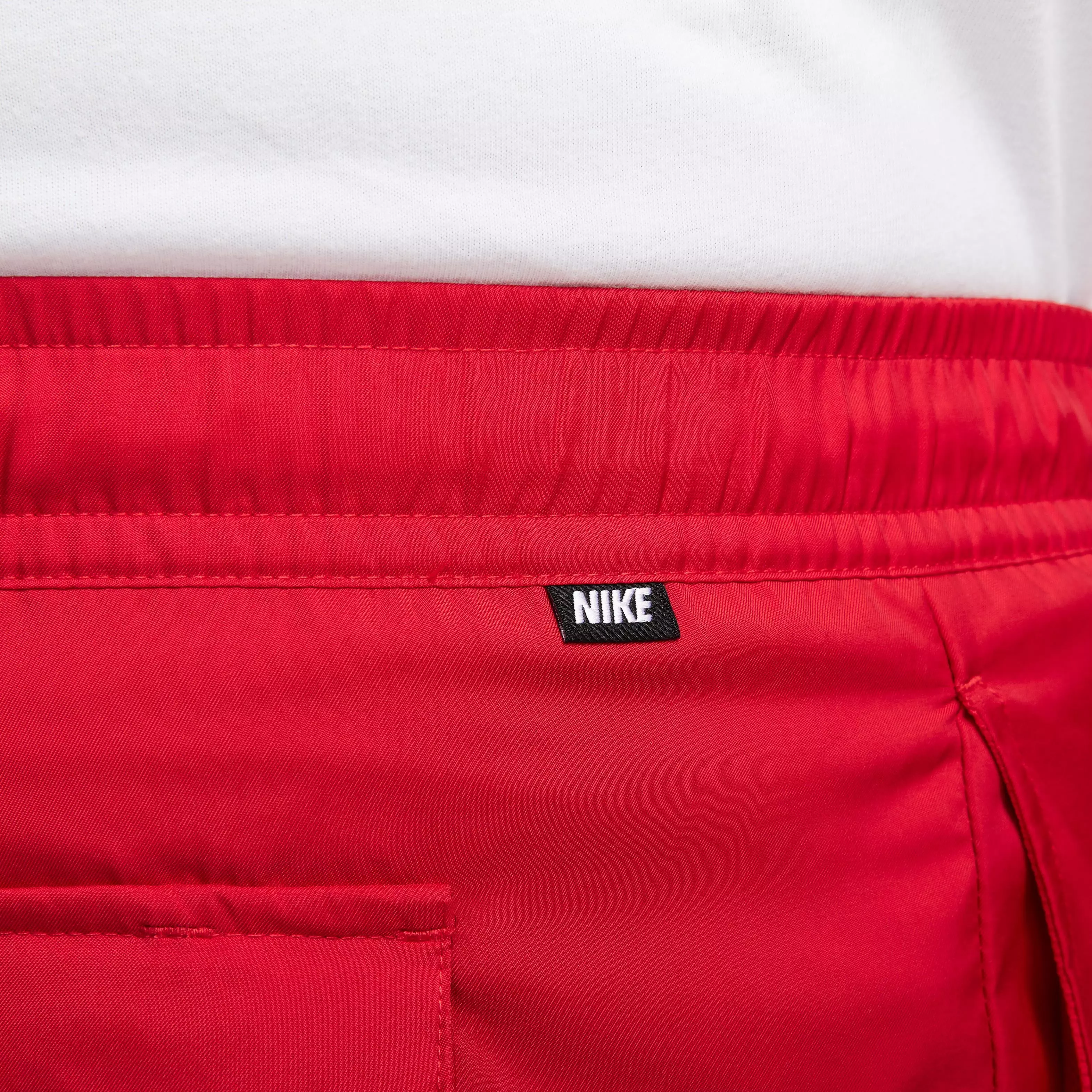 Nike Men's Sportswear Sport Essentials Woven Lined Flow "Red" Shorts - RED