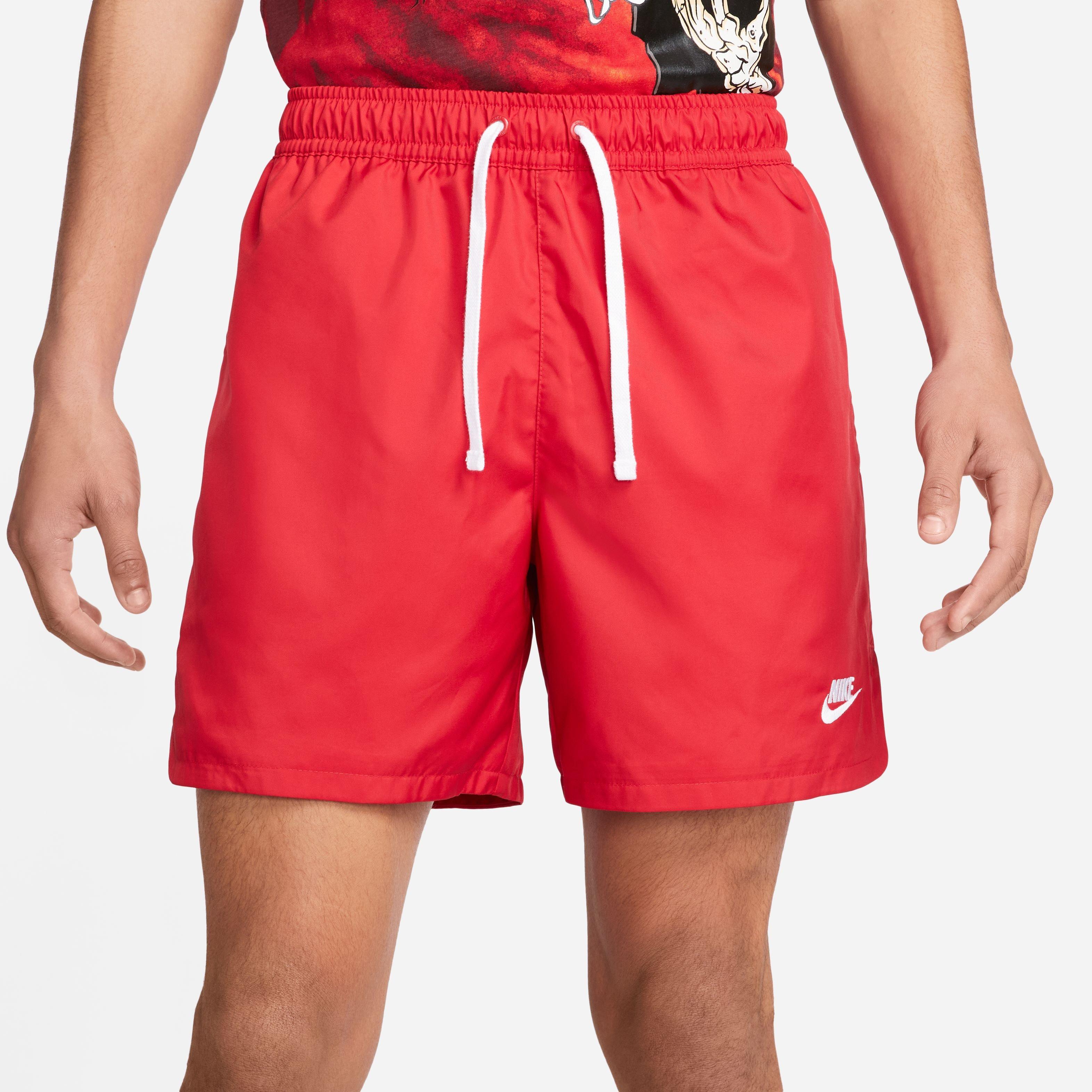 Nike Men's Sportswear Sport Essentials Woven Lined Flow "Red" Shorts - RED Thumbnail View 2