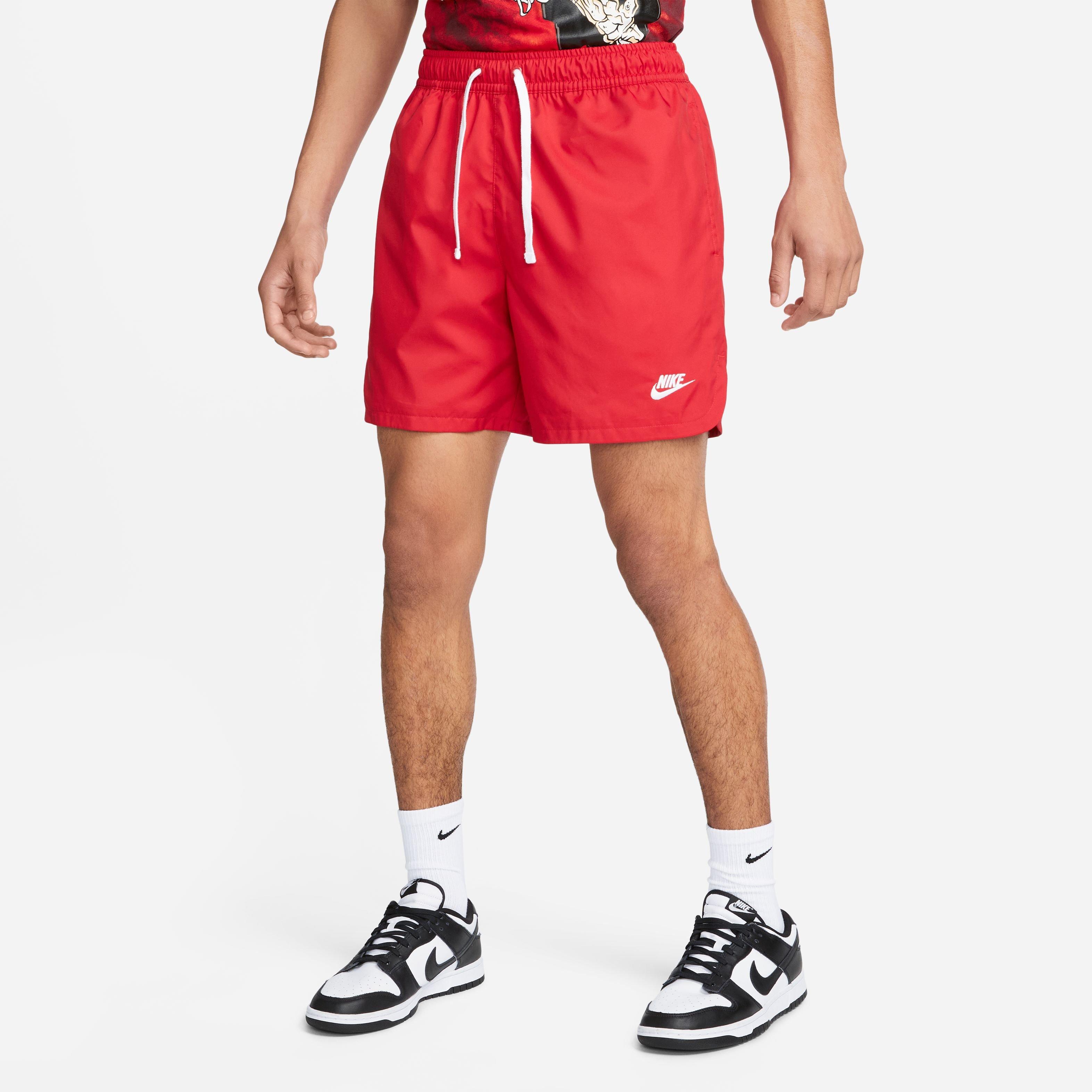 Nike Men's Sportswear Sport Essentials Woven Lined Flow Shorts, XXL, University Red/White