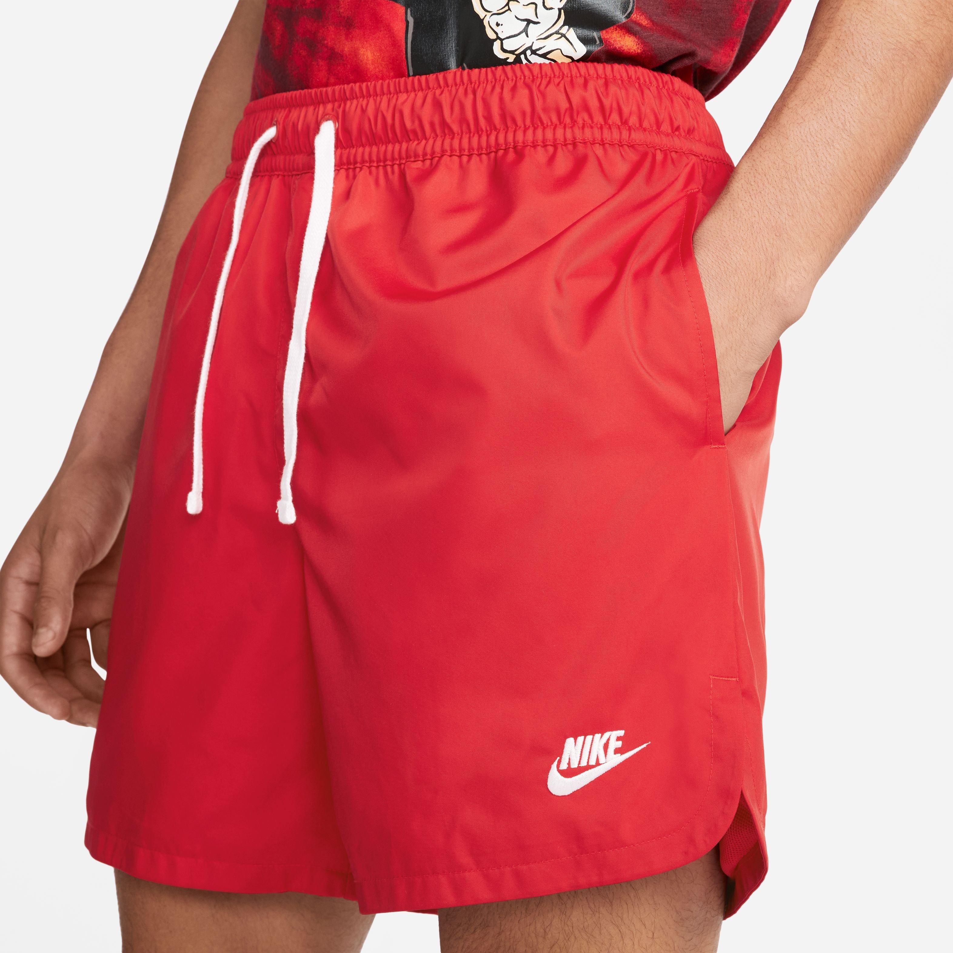 Nike Men's Sportswear Sport Essentials Woven Lined Flow "Red" Shorts - RED Thumbnail View 8