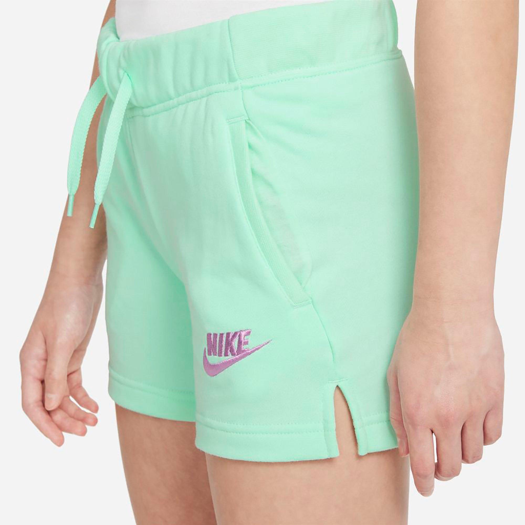 Nike Girls' Sportswear Club 5-Inch Mint Foam Shorts