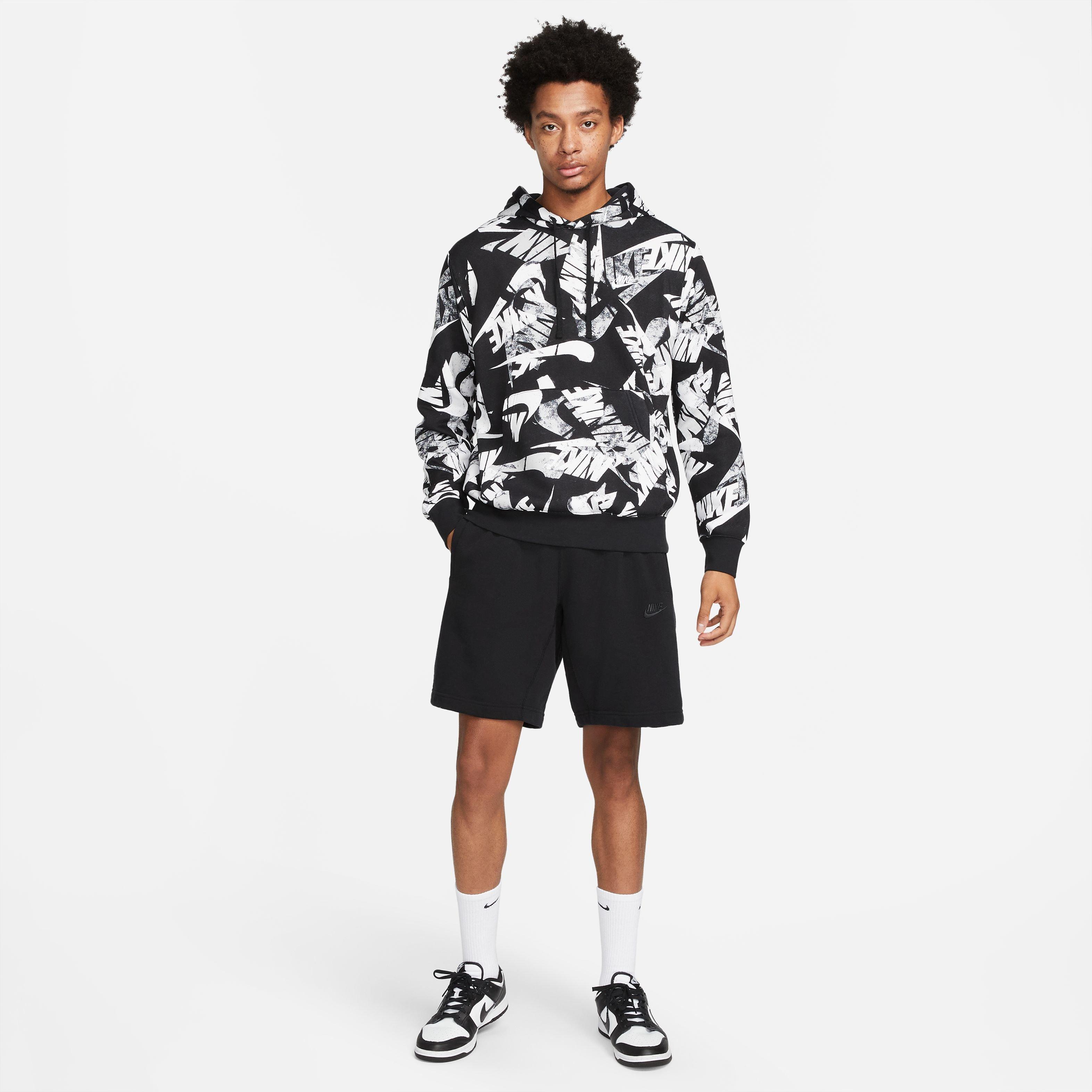 Nike Boys' Sportswear Club All-Over-Print Midnight Navy Pullover Hoodie -  Hibbett