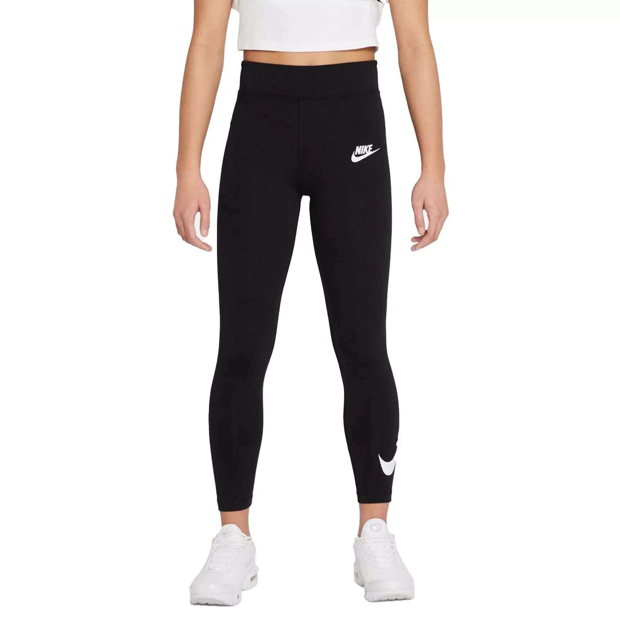 Nike Big Girls' Sportswear Big Kids' Leggings - Black - Hibbett