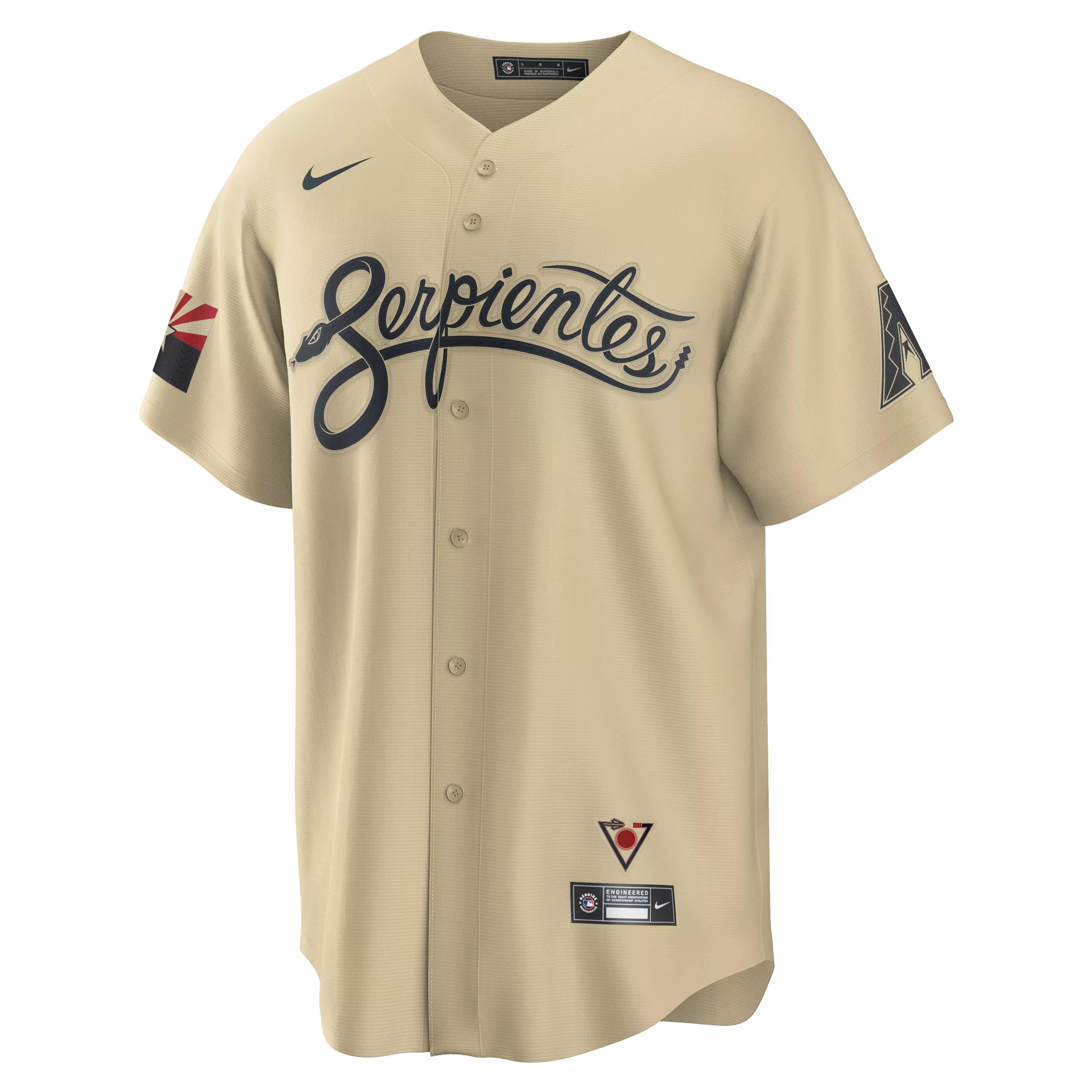 Nike Men's Arizona Diamondbacks MLB City Connect Authentic Jersey - BLACK