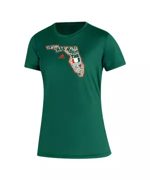 adidas Women\'s Miami Hurricanes State Love T-Shirt View 1