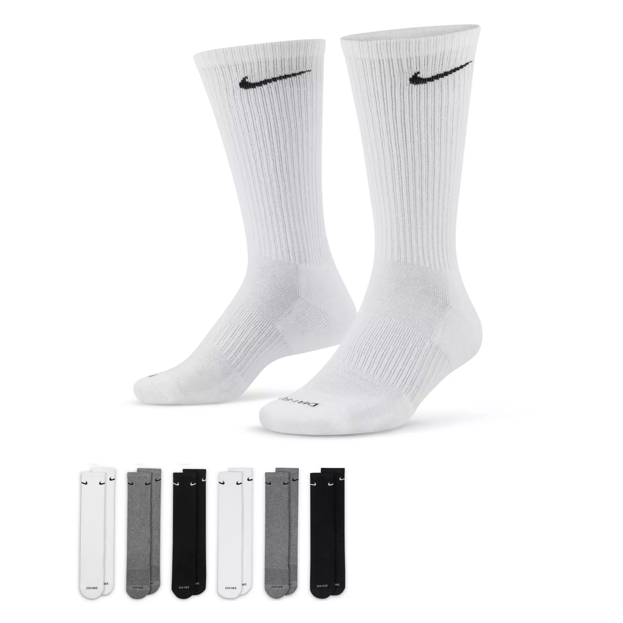 Nike Everyday Plus Cushion No Show Socks 6-Pair Pack