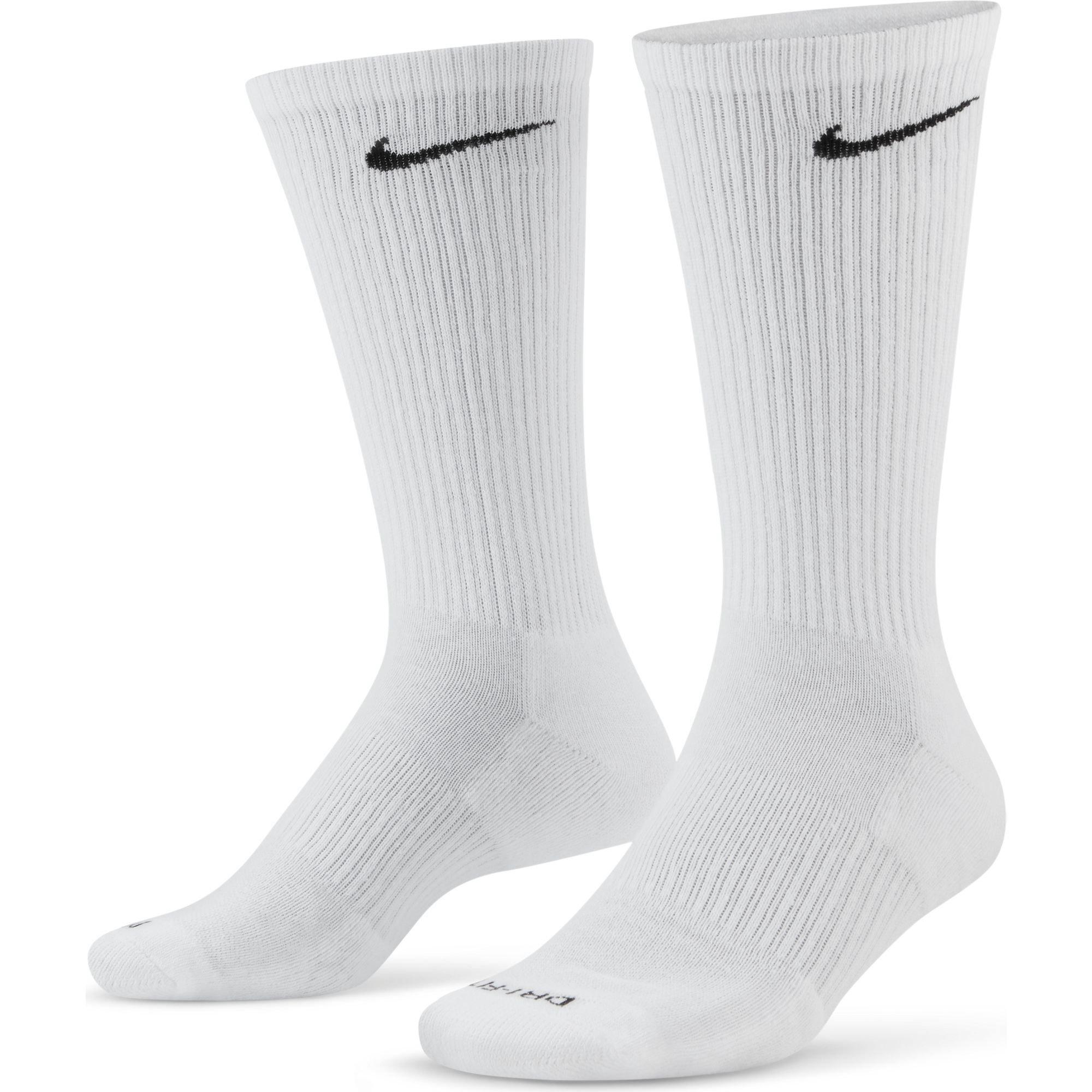 White nike socks with black swoosh sale