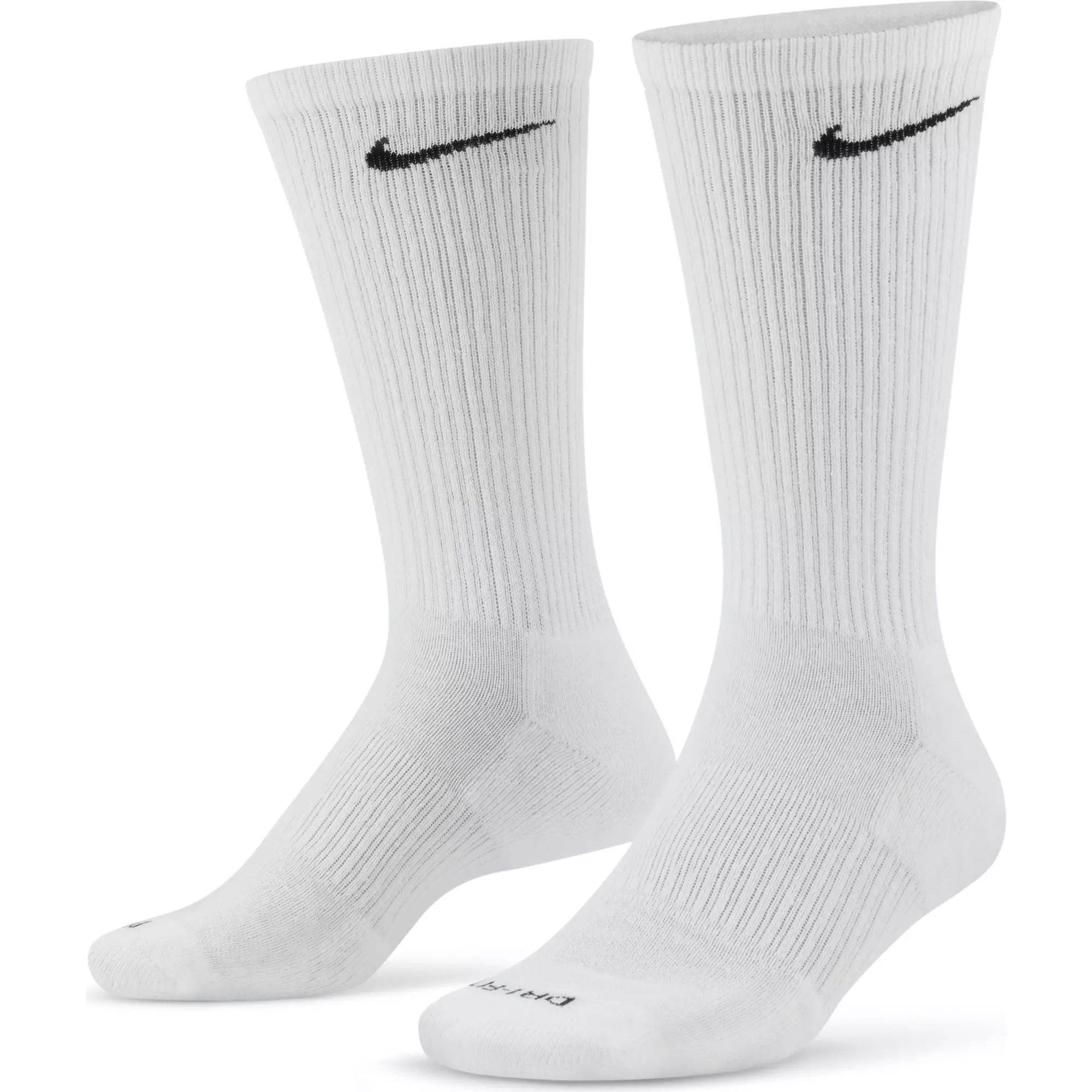 Nike Everyday Plus Cushioned Training "Black/White/Grey" Crew Socks (6 Pairs) - BLACK/WHITE/GREY