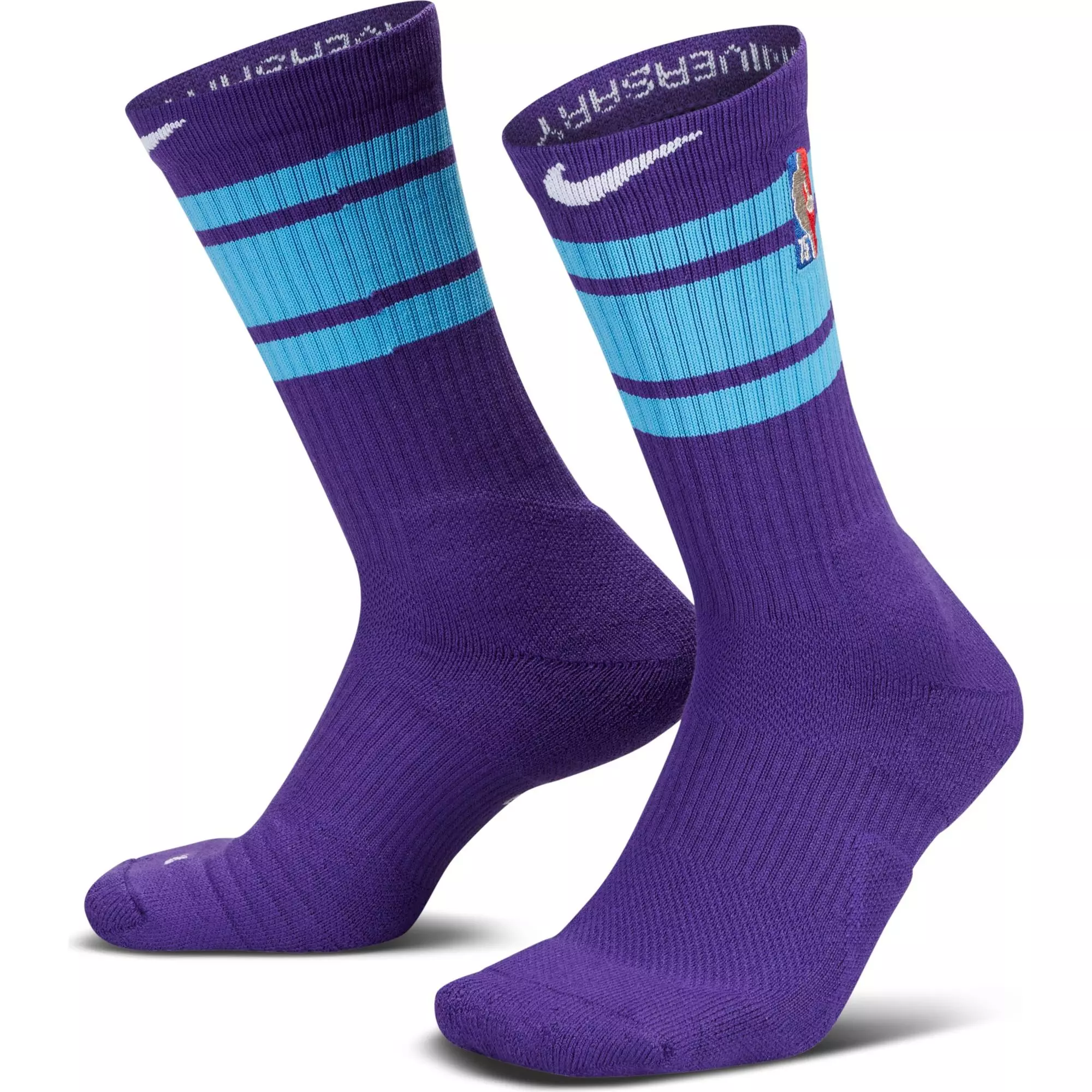 Nike Elite Unisex Crew Basketball Socks - White/Royal - Hibbett