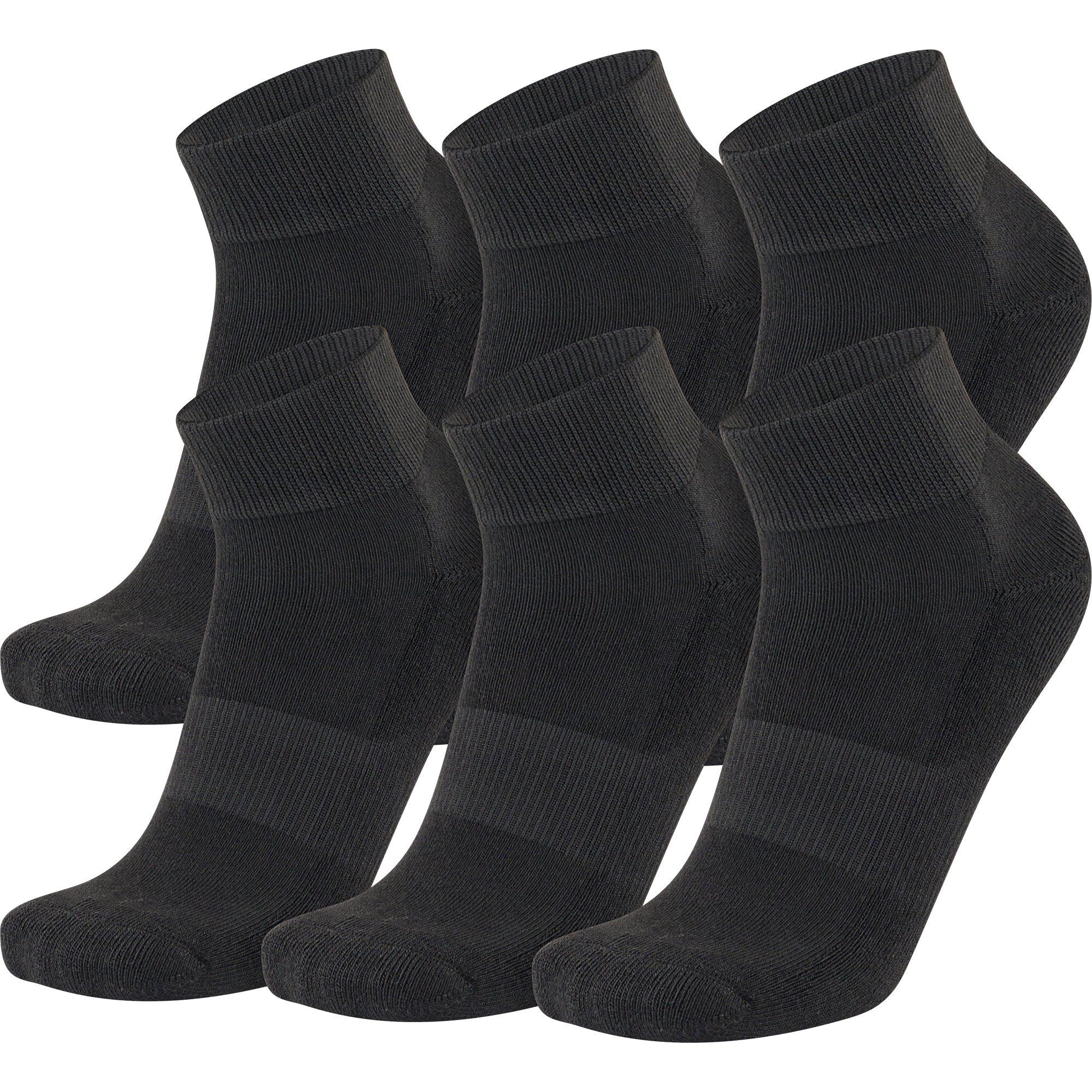 Accessory Brands Adult Basic Quarter Socks-Black - BLACK