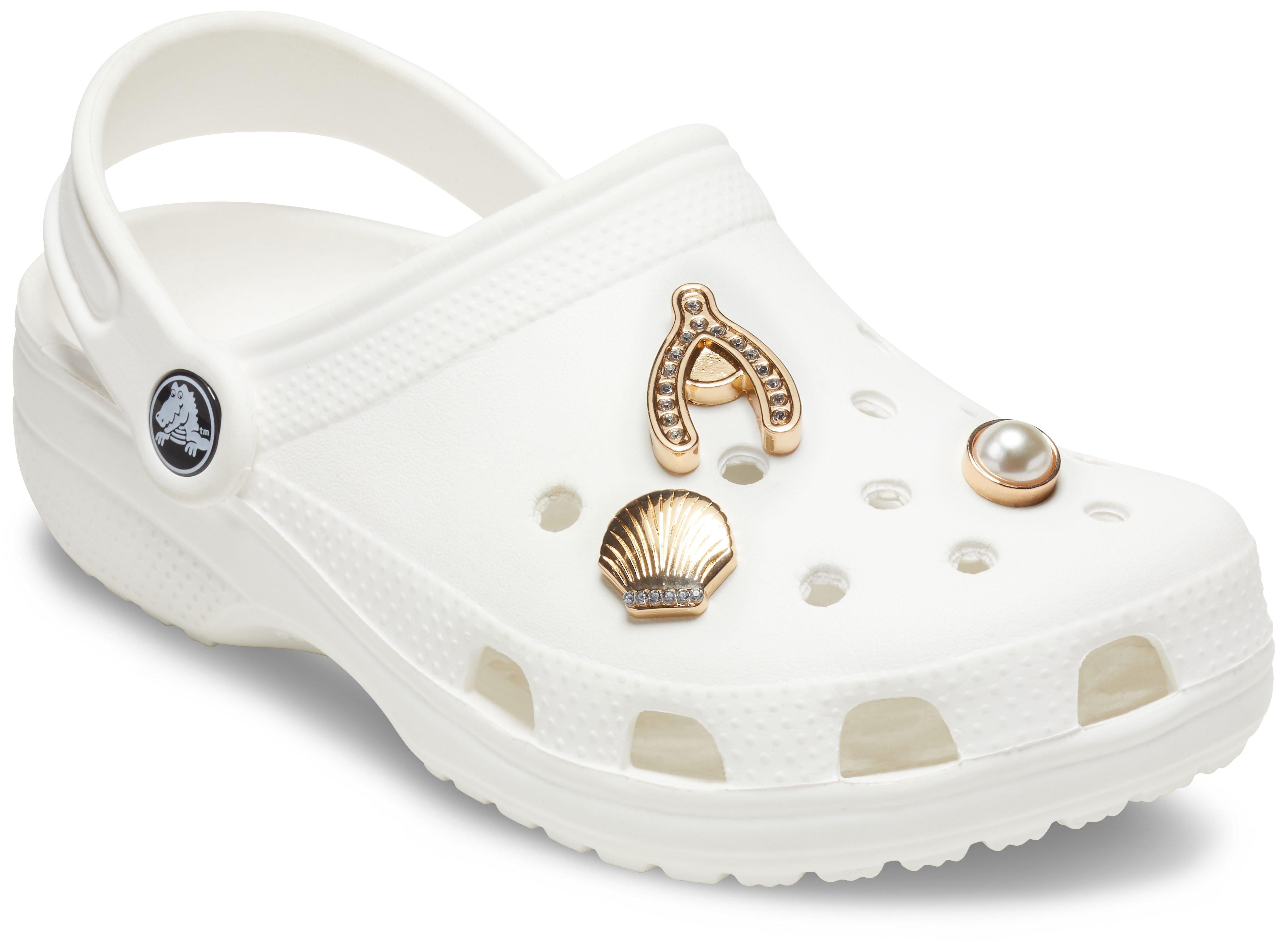 Crocs Elevated Gold Jibbitz Charms 3pk