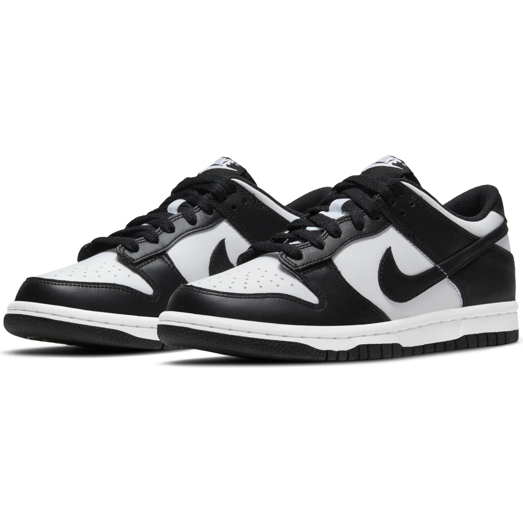 hibbett dunk low black white