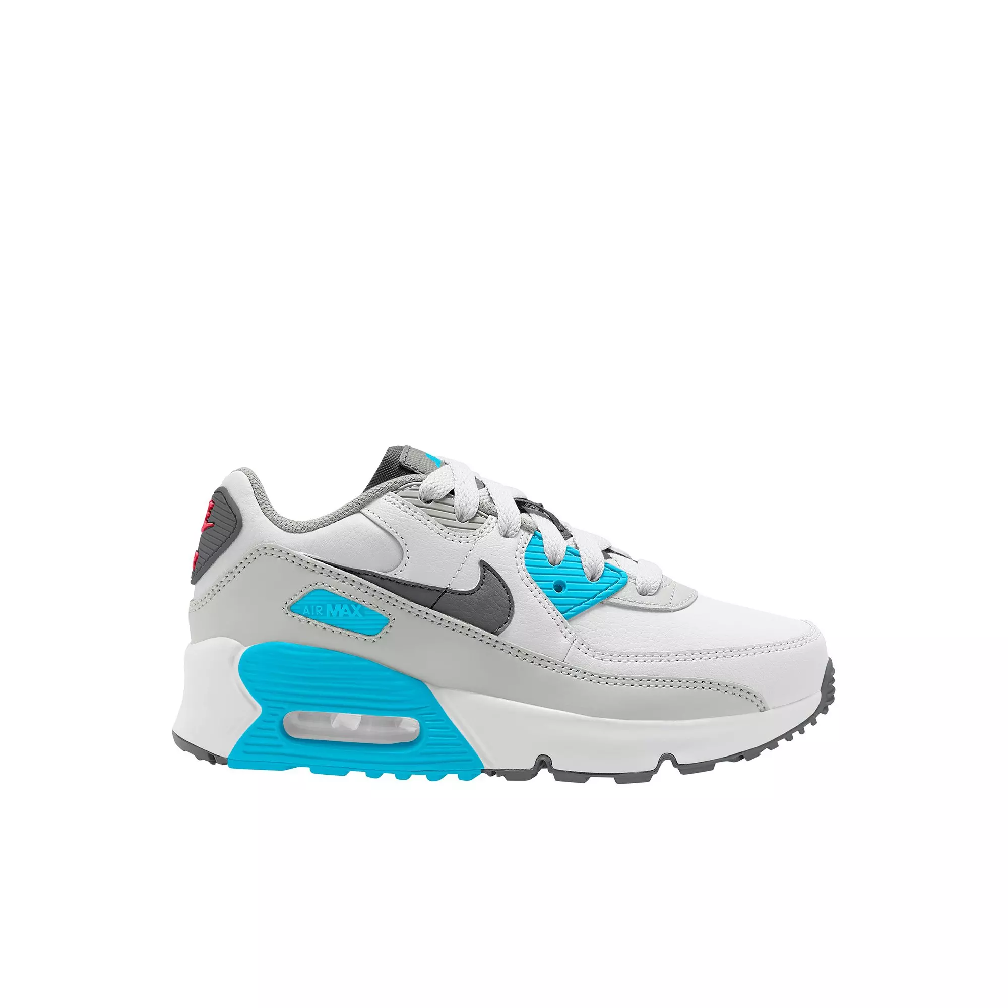 Nike Air Max 90 "White/Light Blue/Red" Preschool Boys' Shoe - WHITE/LT BLUE/RED