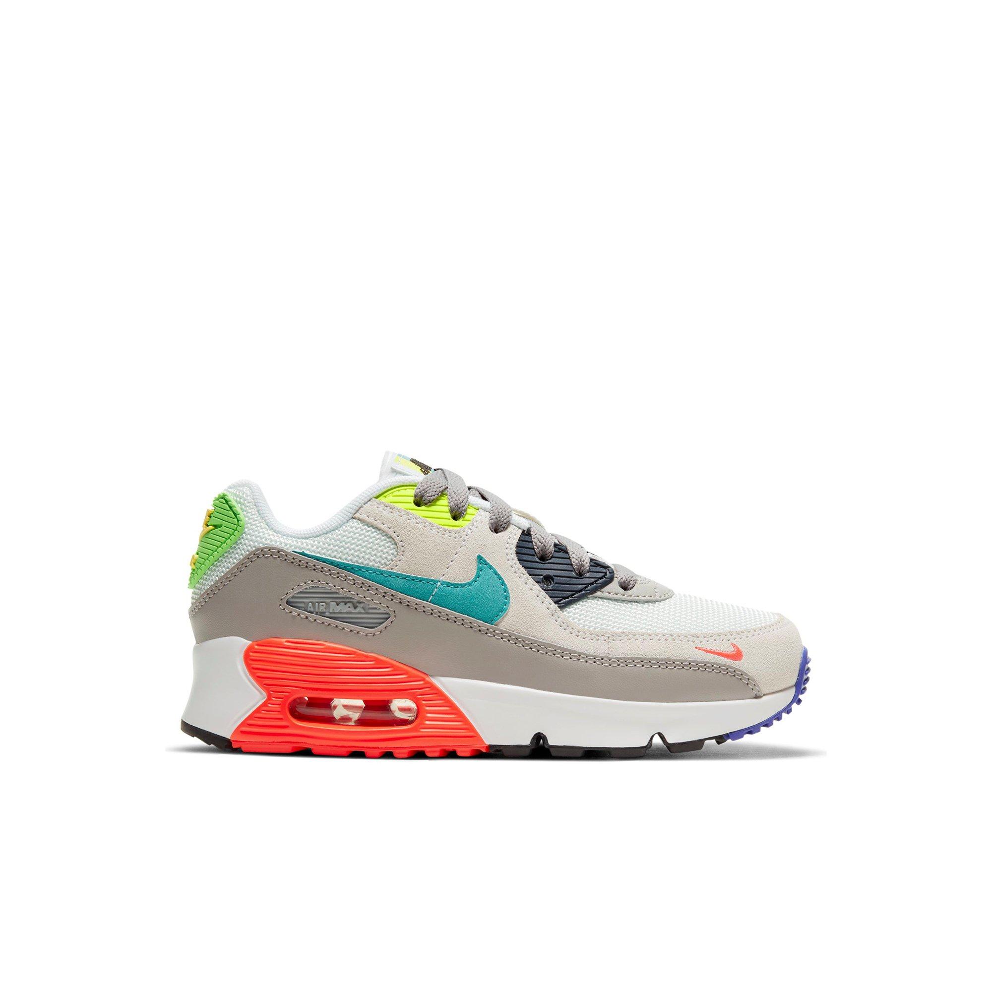 Nike Air Max 90 Evo Icons Pearl Grey Sport Turq White Preschool Kids Shoe Hibbett City Gear