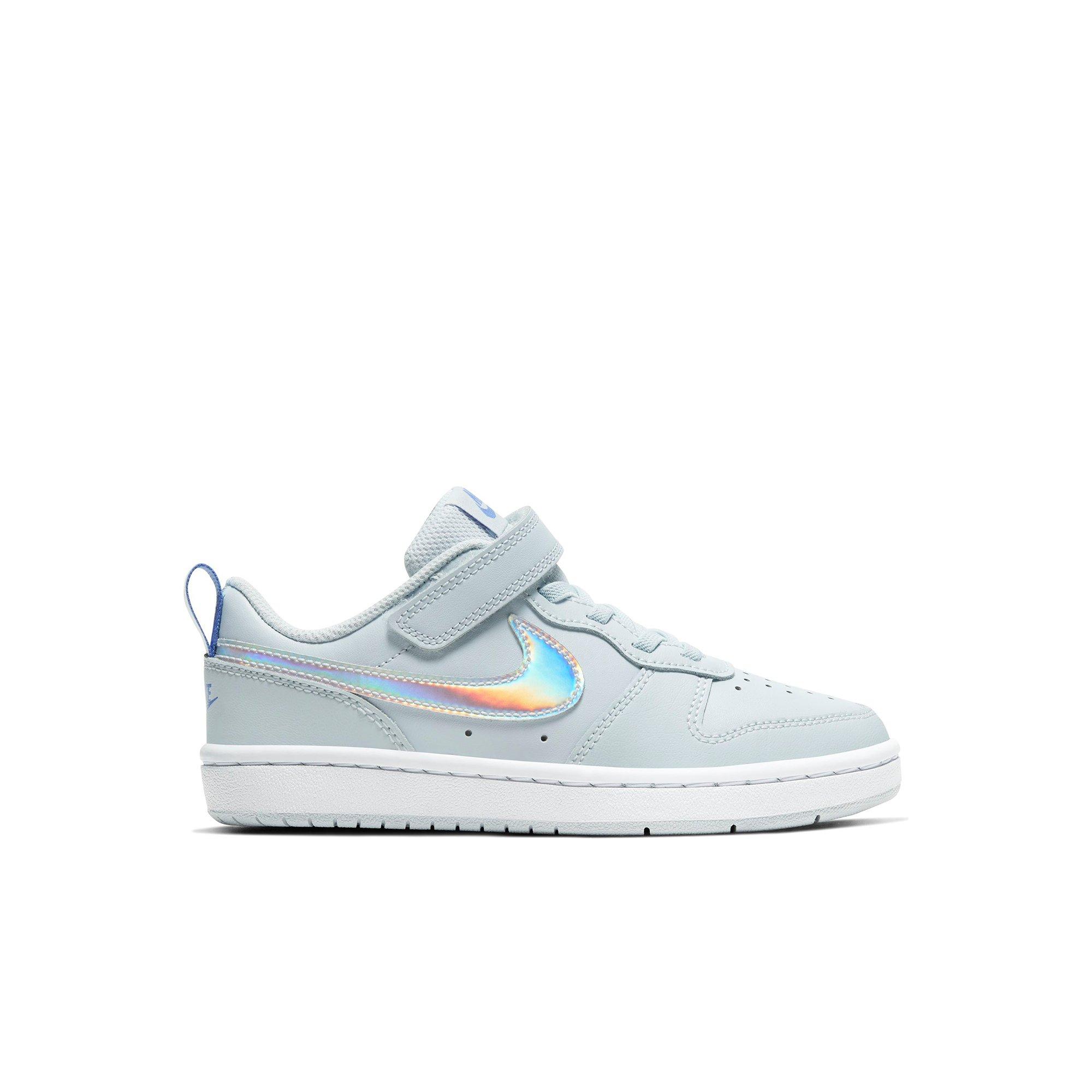 Nike Court Borough Low 2 Fp Grey Aqua Preschool Girls Shoe Hibbett City Gear