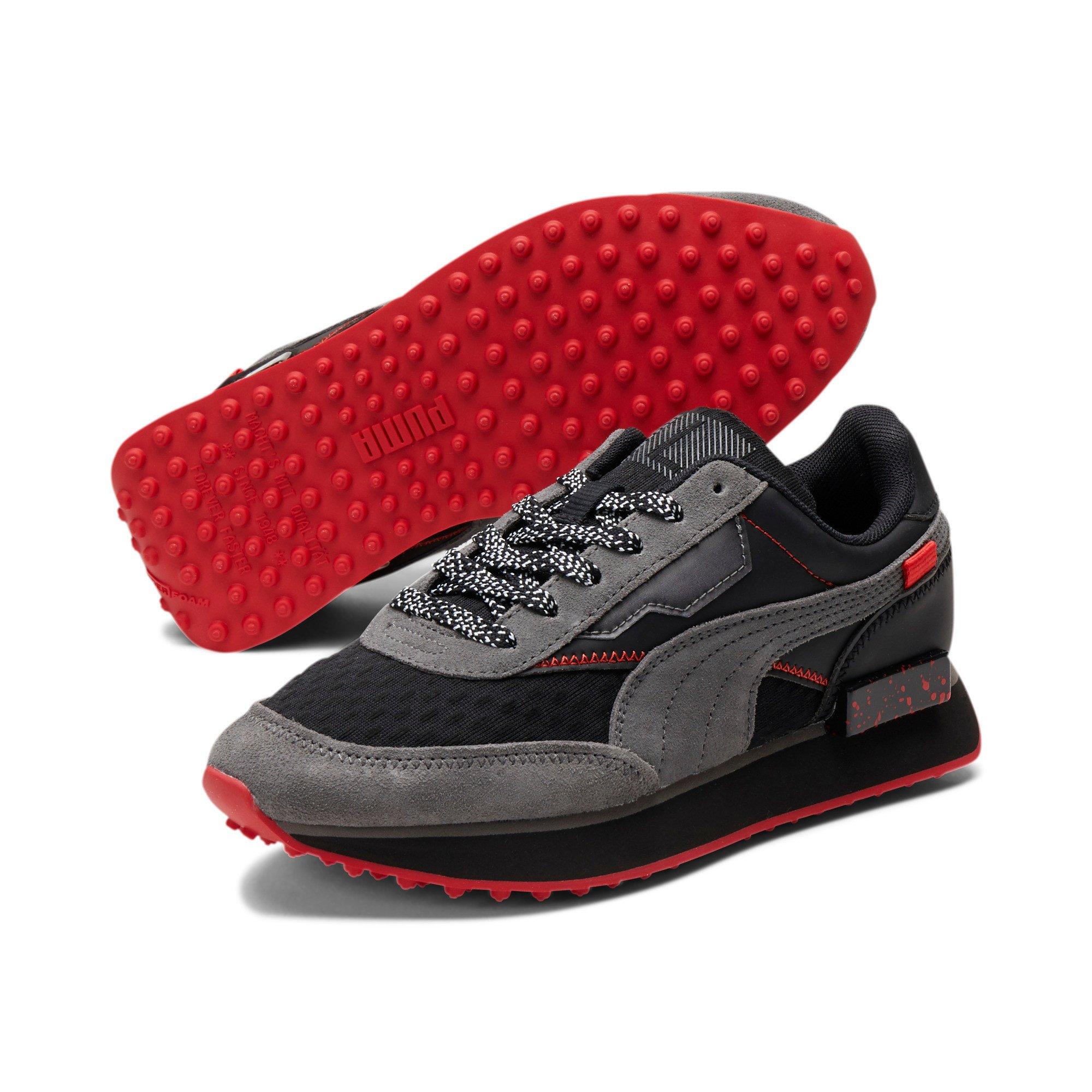 Puma Future Rider Grey Black Red Grade School Boys Shoe Hibbett City Gear