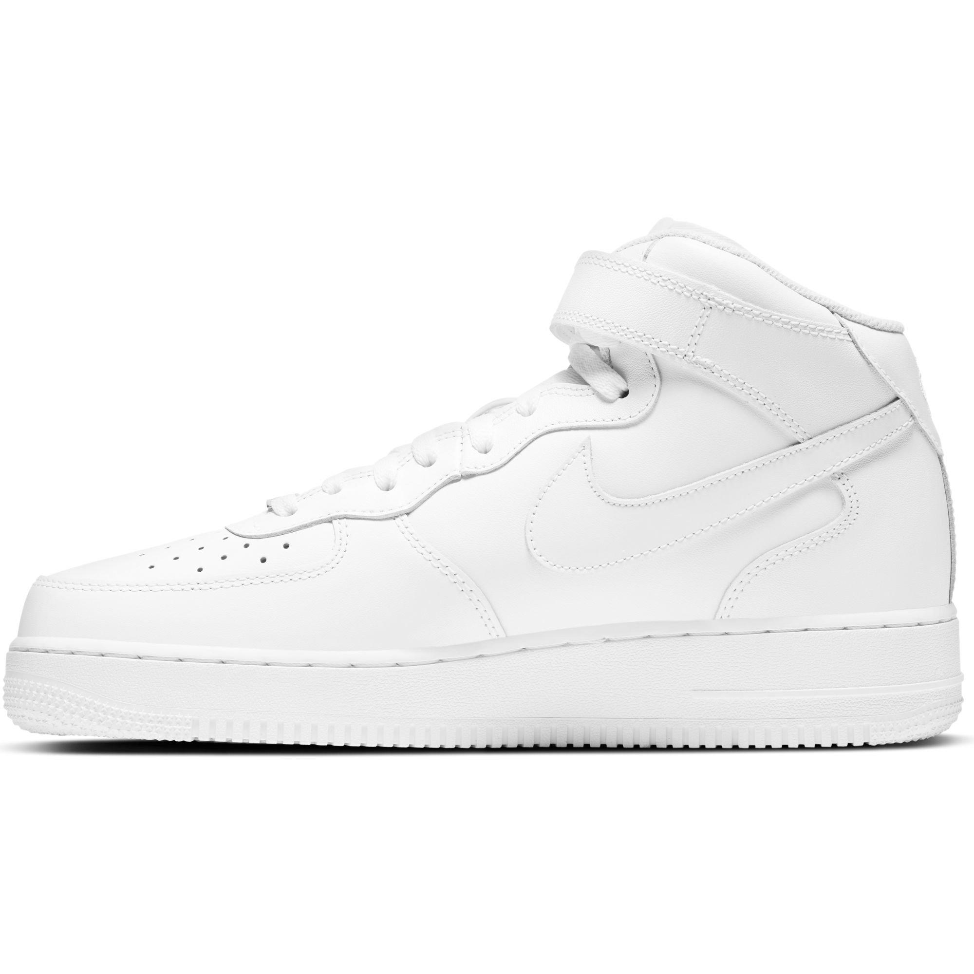 Nike Air Force 1 Mid "White" Men's Shoe - WHITE Thumbnail View 7