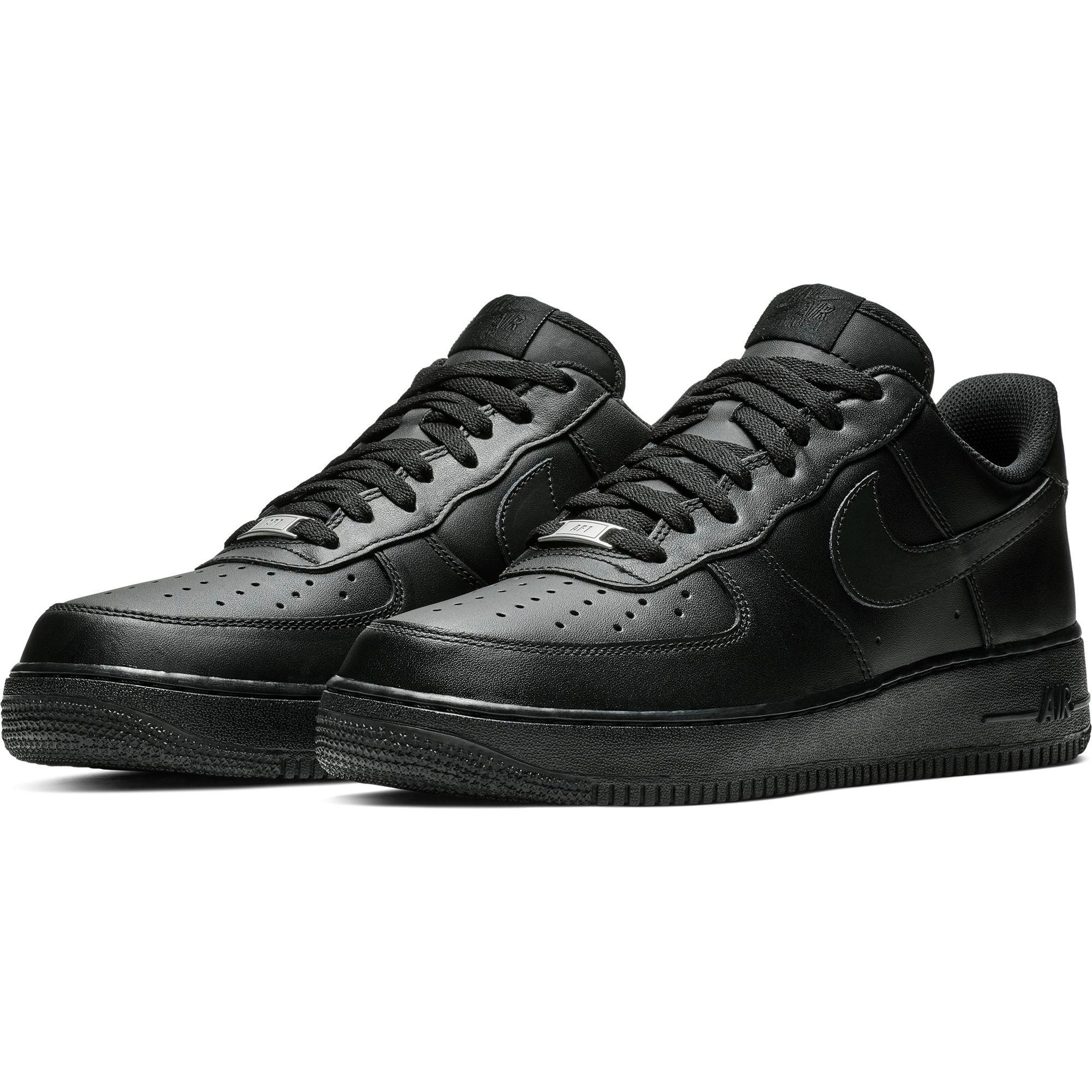 Nike Air Force 1 '07 Low "Black/Black" Men's Shoe - BLACK Thumbnail View 3