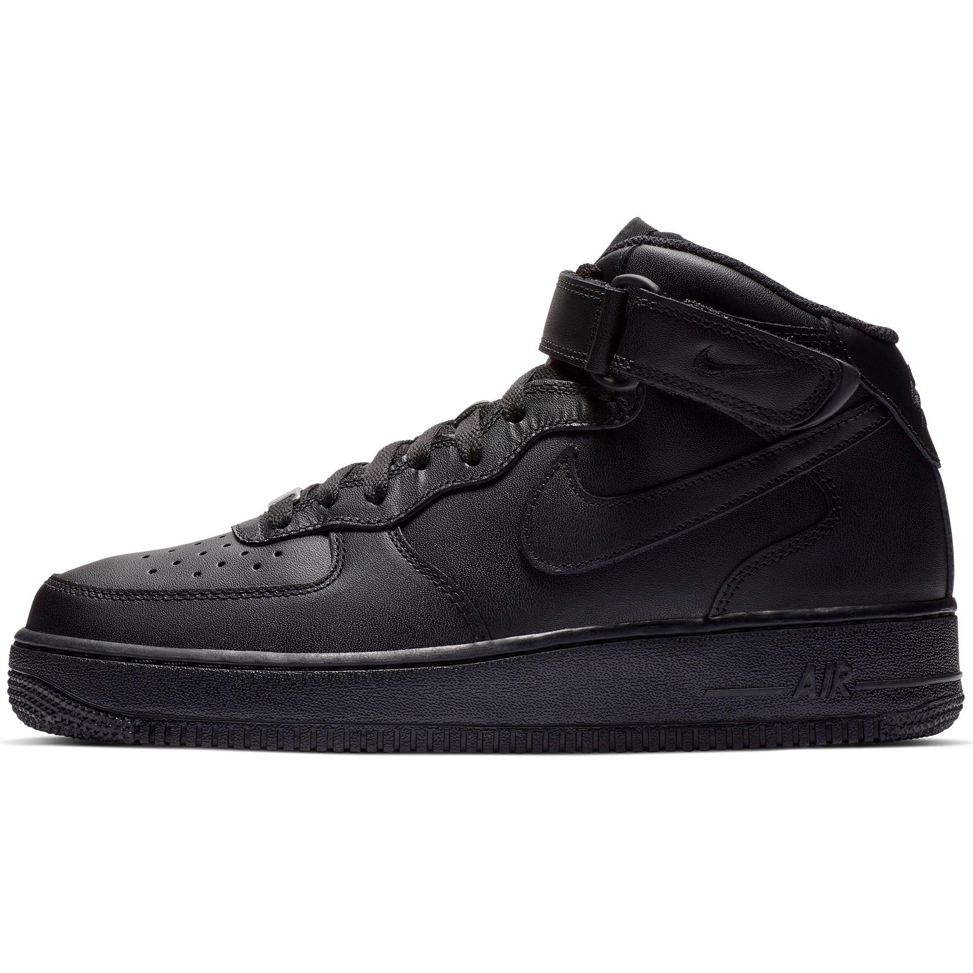 Nike Air Force 1 Mid Black Men's Shoe - Hibbett