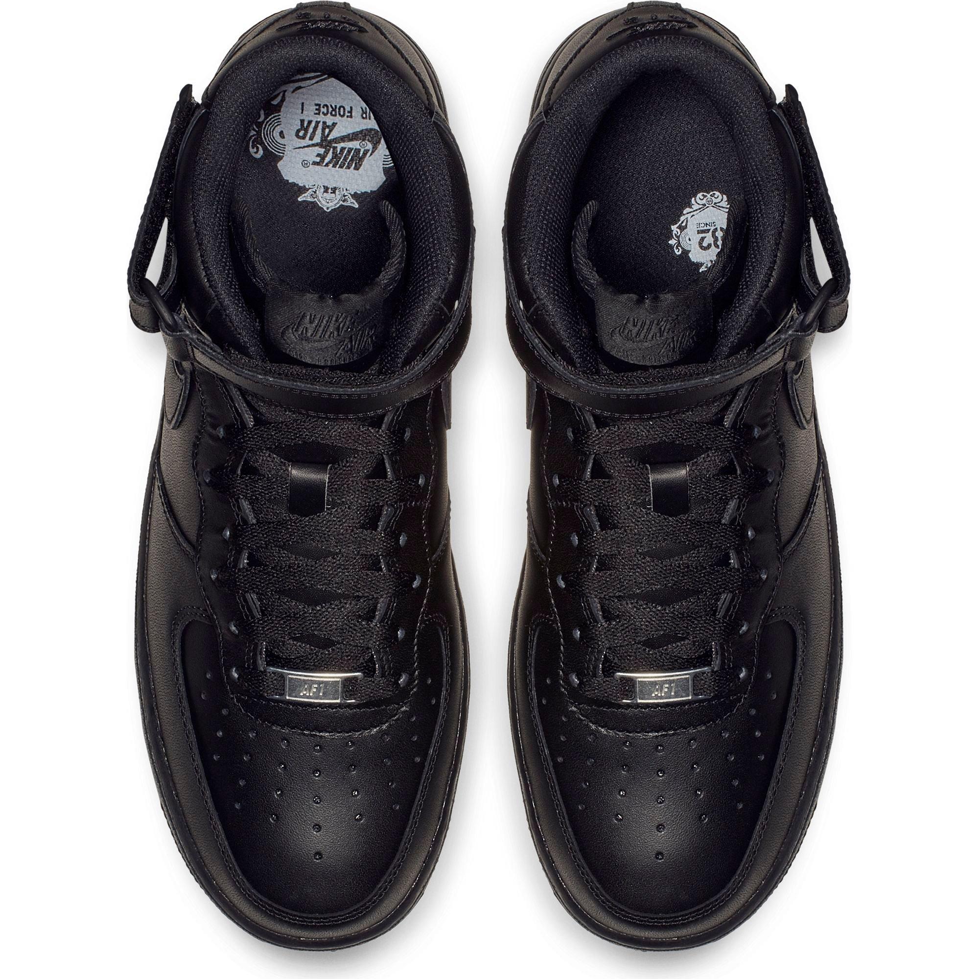 Nike Air Force 1 Mid "Black" Men's Shoe - BLACK Thumbnail View 7