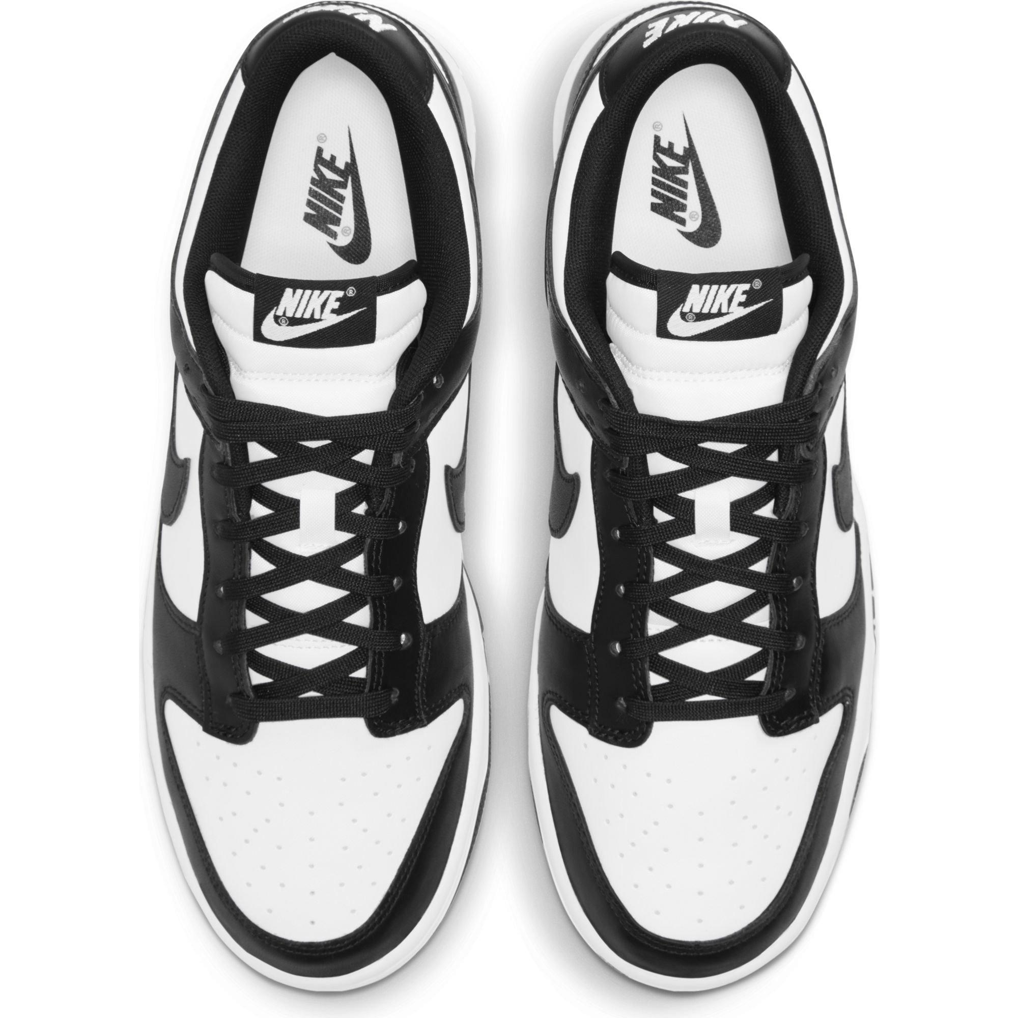 hibbett dunk low black white