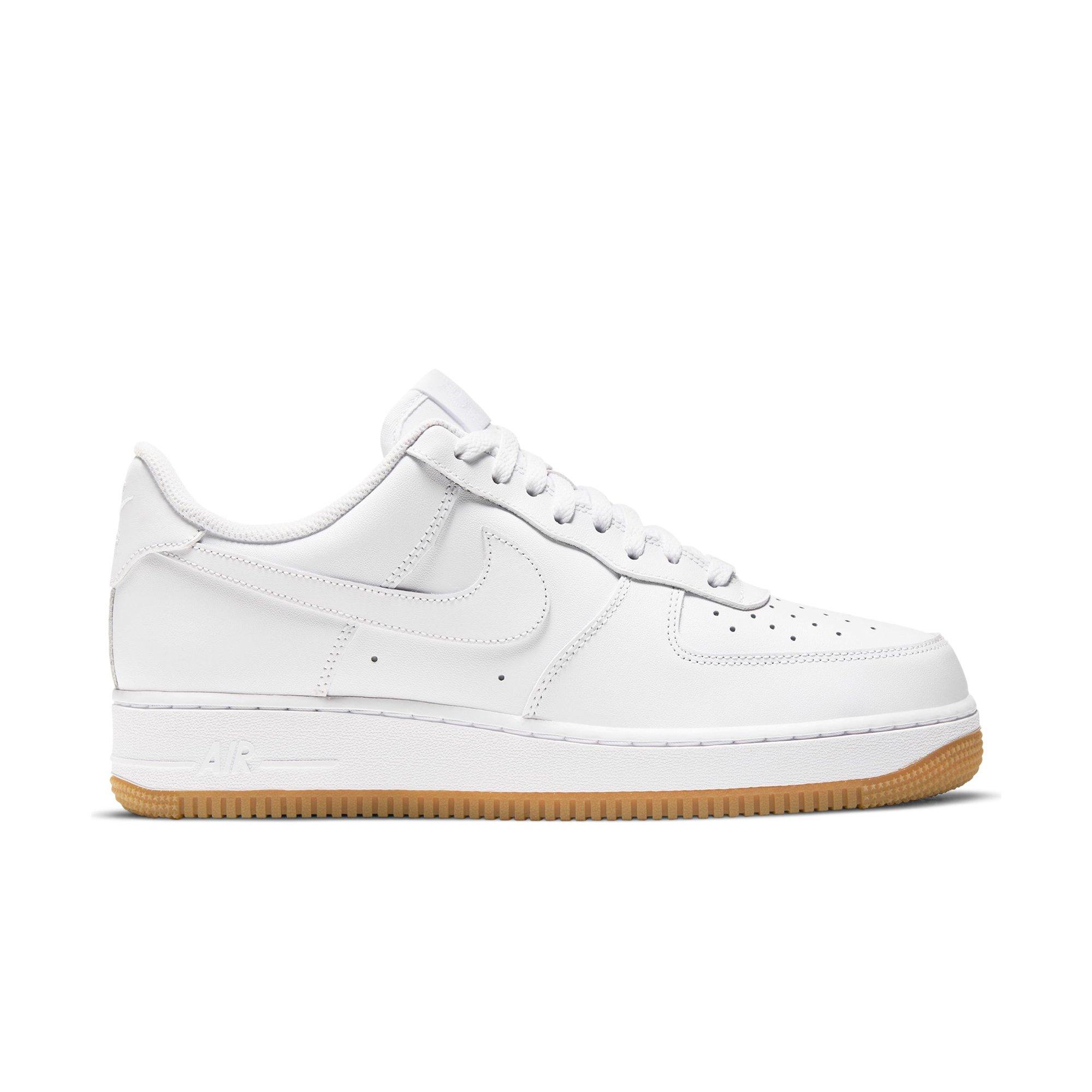 Nike Air Force 1 '07 (White/White-Gum Light Brown) 8.5