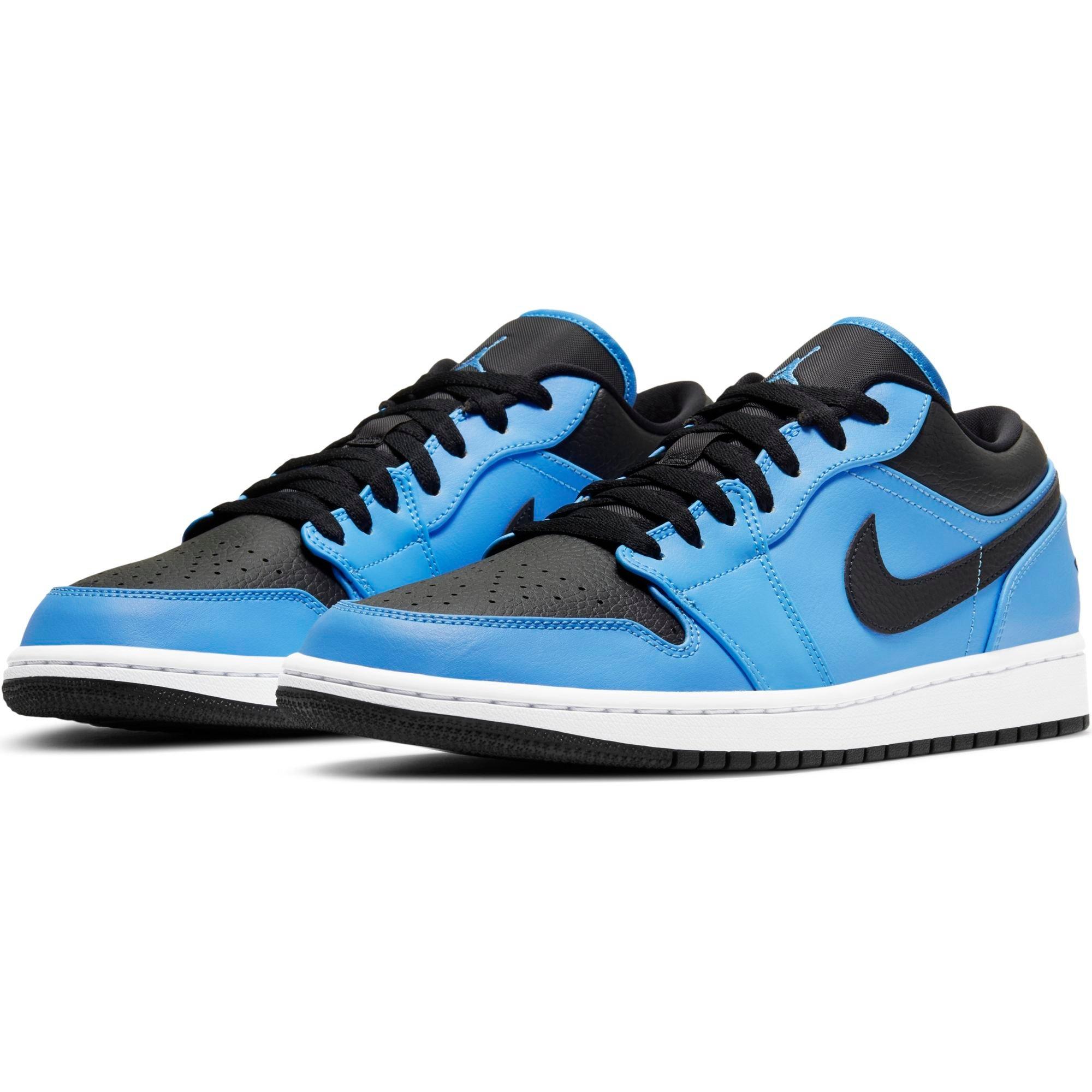 Jordan 1 Low University Blue Black White Men S Shoe Hibbett City Gear