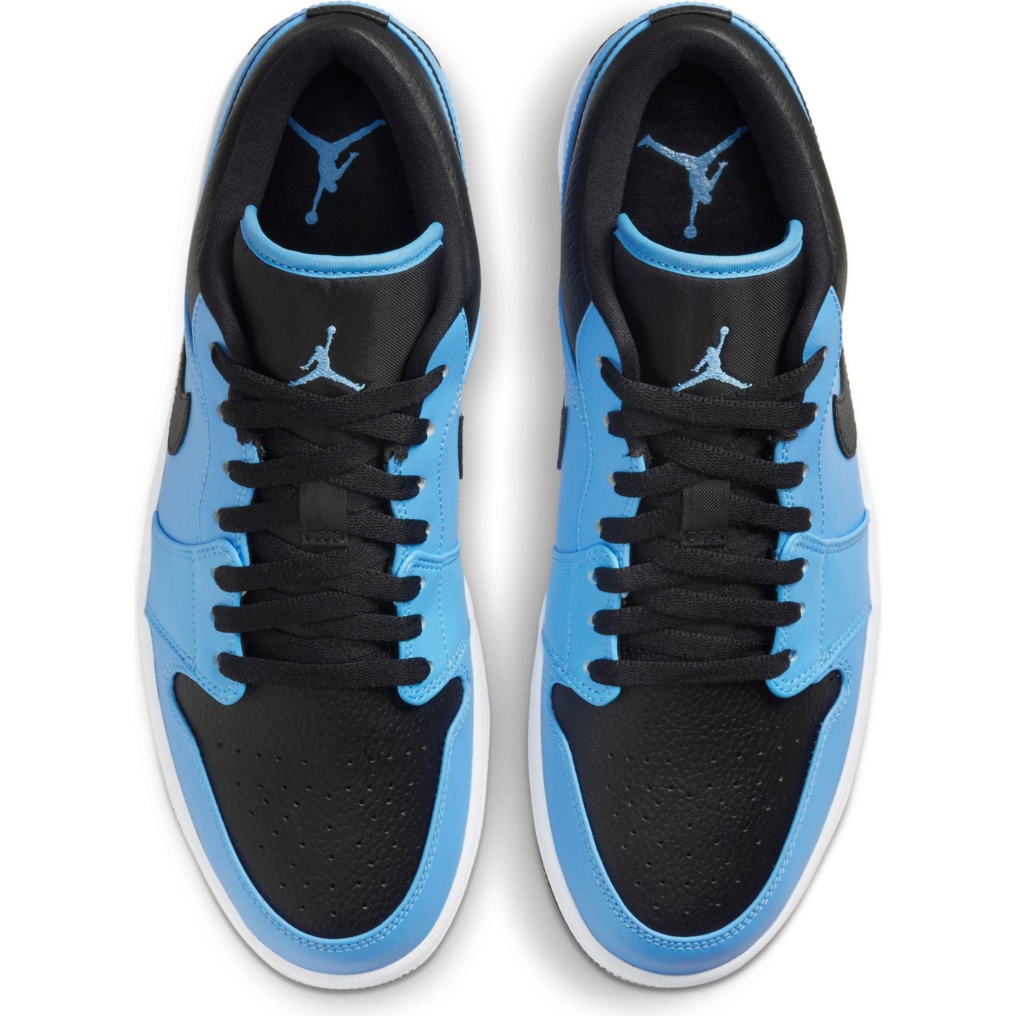 Jordan 1 Low University Blue Black White Men S Shoe Hibbett City Gear