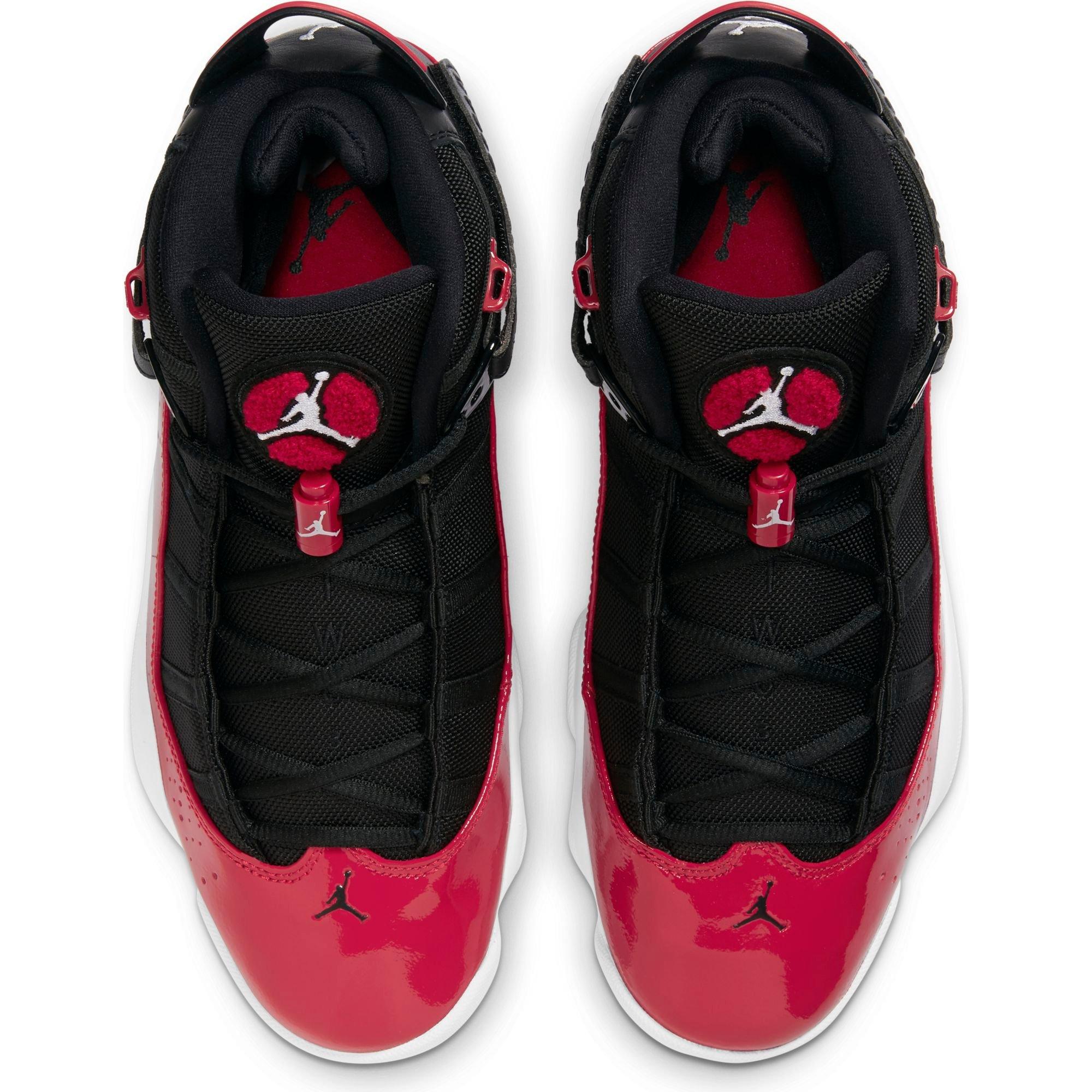 jordan 6 rings black gym red white