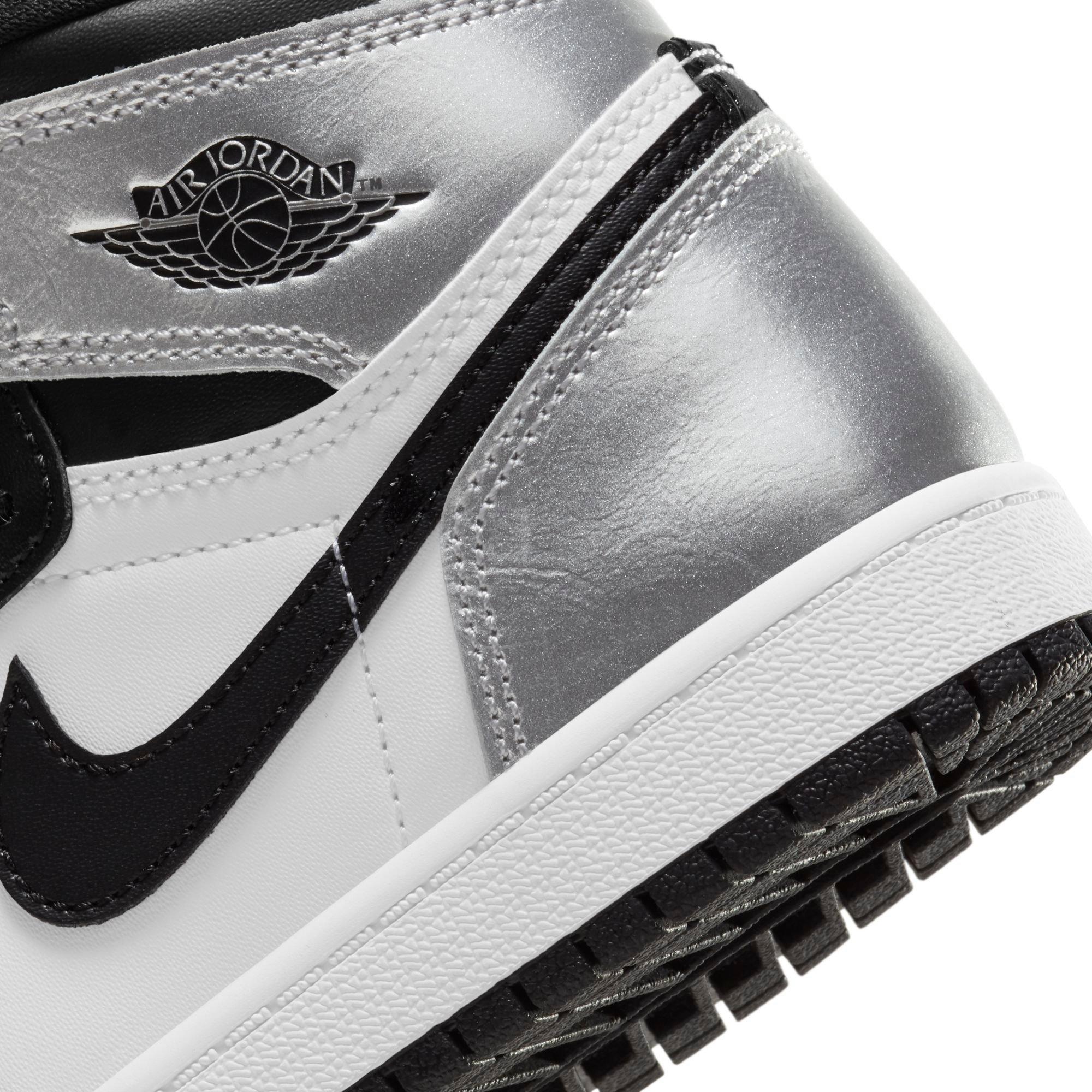 Jordan 1 High Og Black Metallic Silver Preschool Girls Shoe Hibbett City Gear