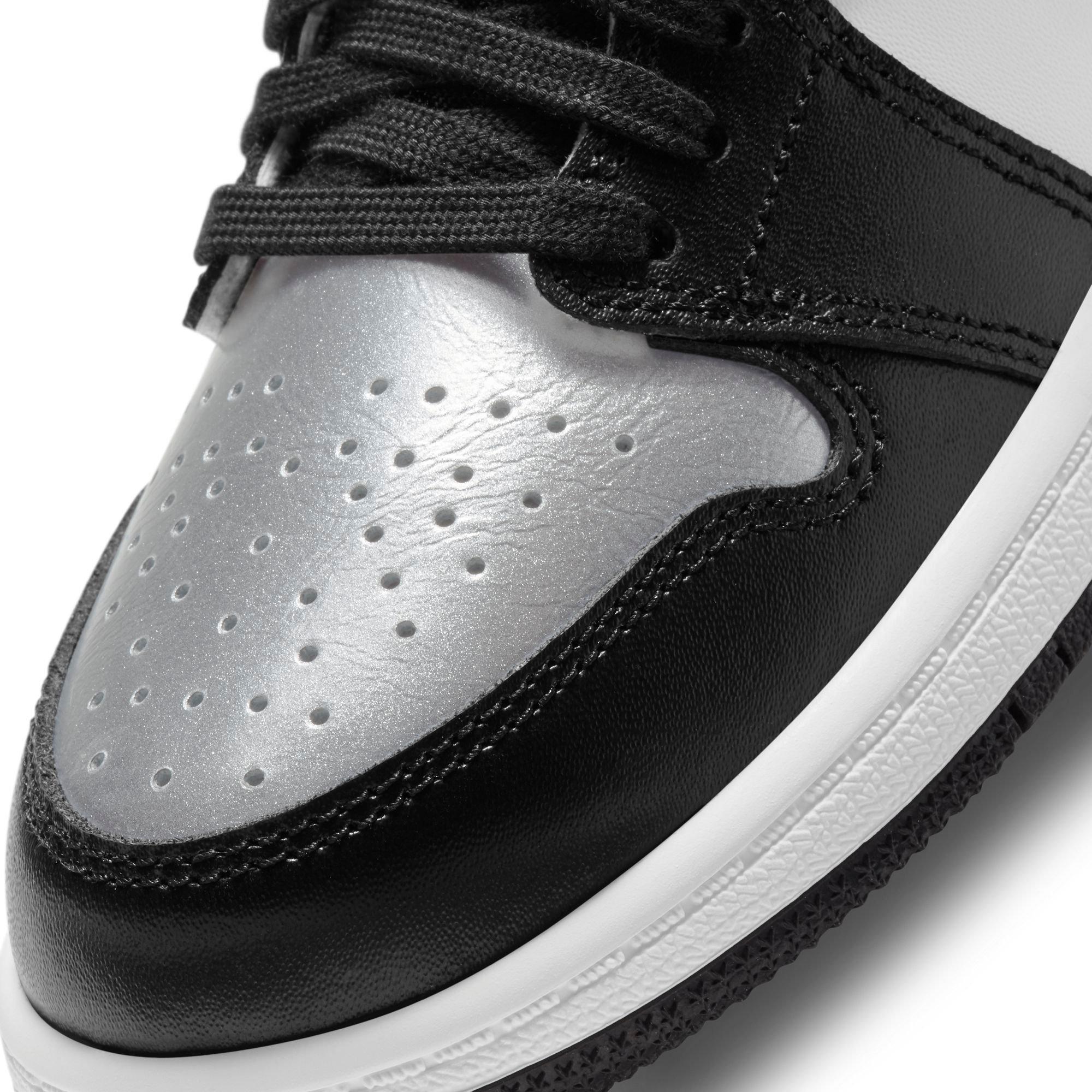 Jordan 1 High Og Black Metallic Silver Preschool Girls Shoe Hibbett City Gear