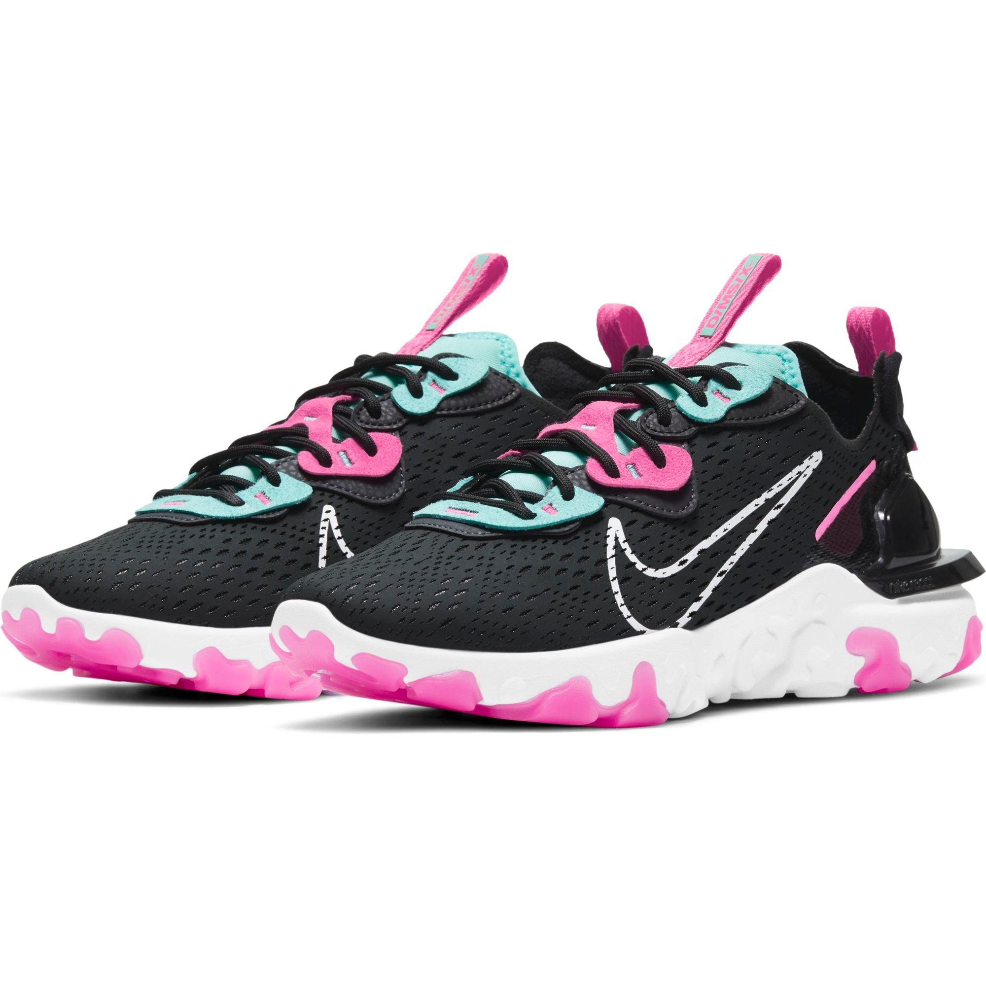 nike react pink black