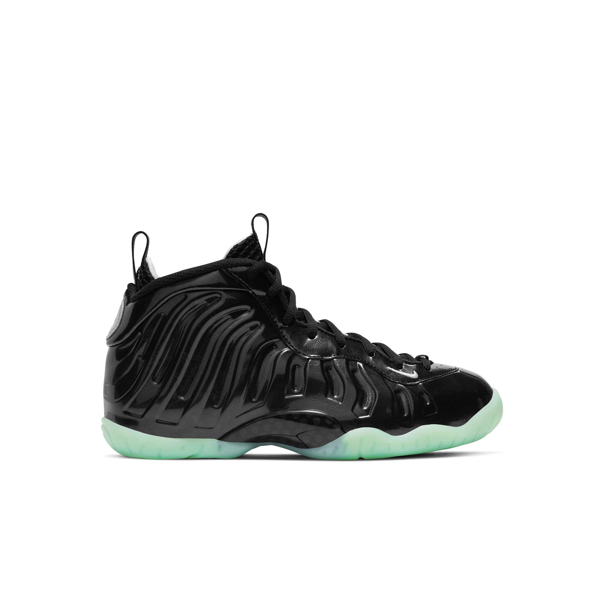 Nike Little Posite One Black/Green Grade School Kids' Shoe