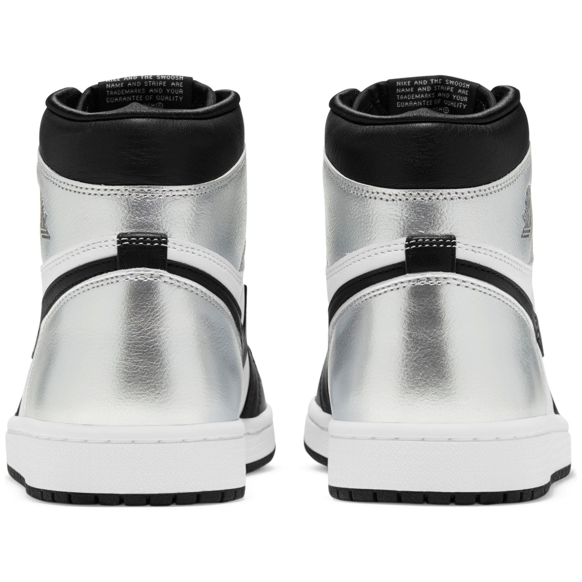 black silver jordan 1