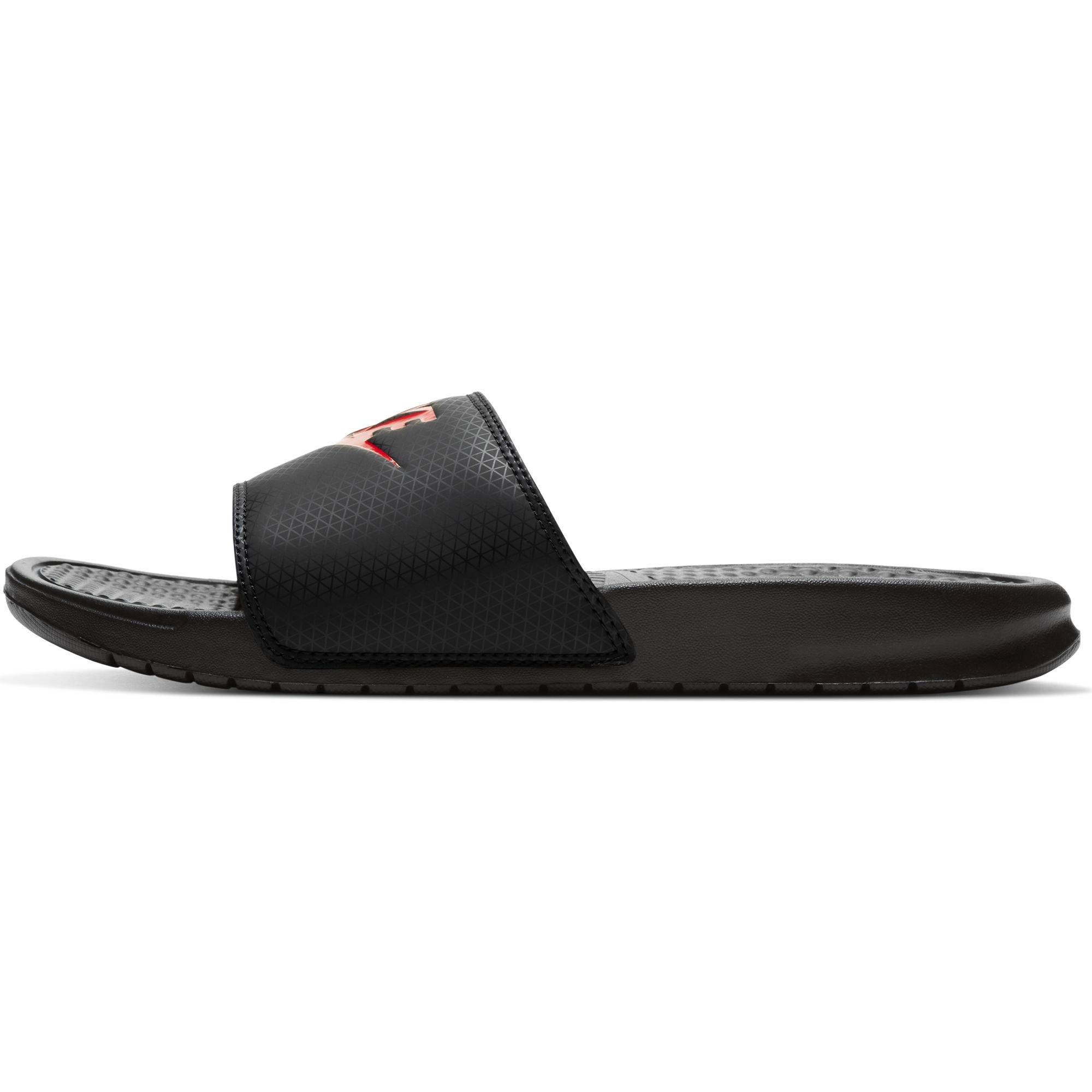 Nike Men's Benassi JDI Black/Challenge Red / 9