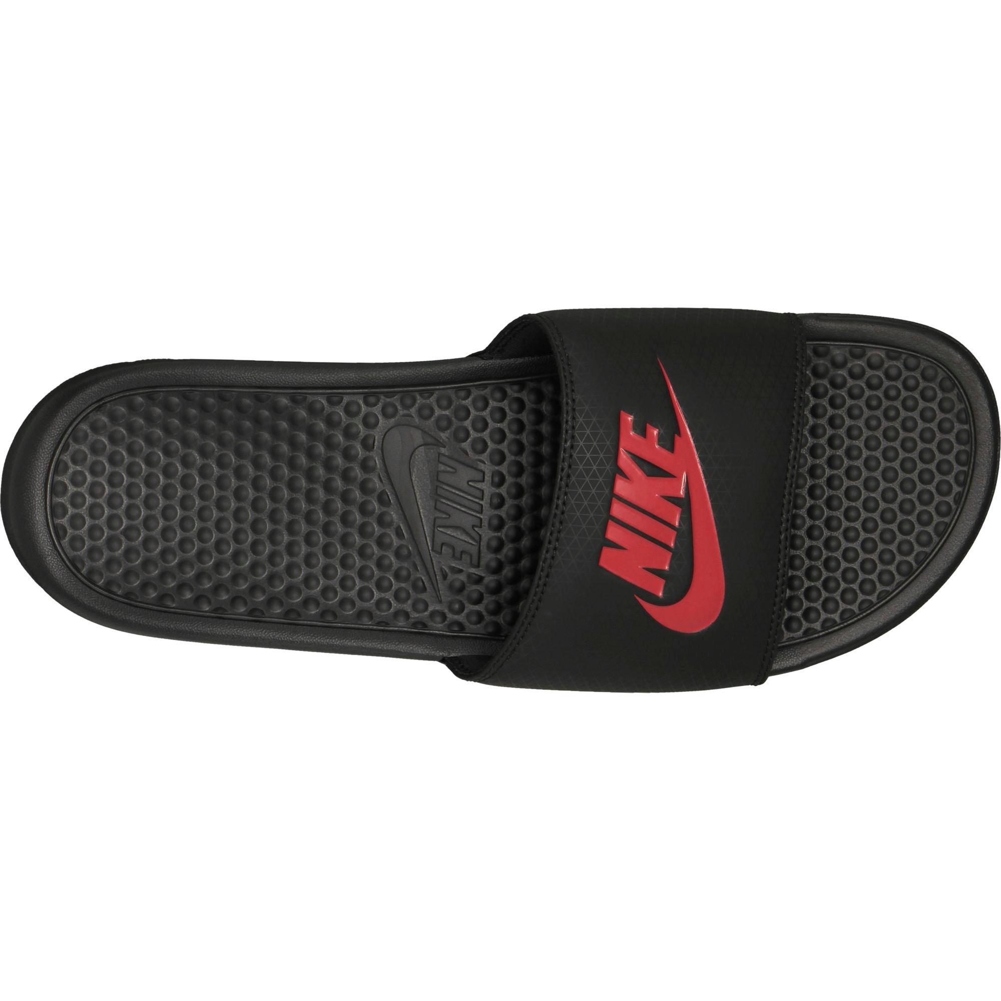 Nike benassi black outlet red