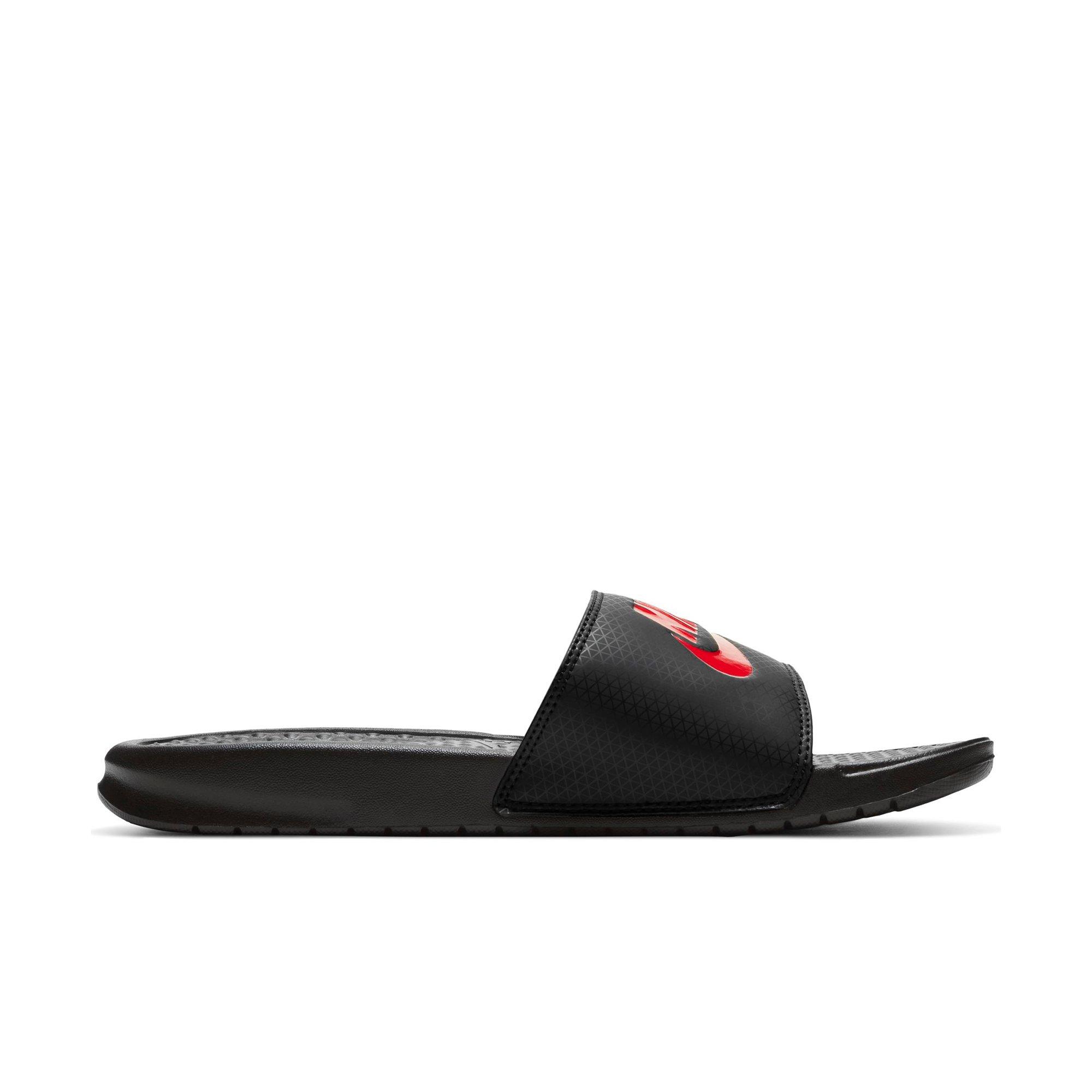 Nike Men's Benassi JDI Slides - Black / Challenge Red — Just For Sports