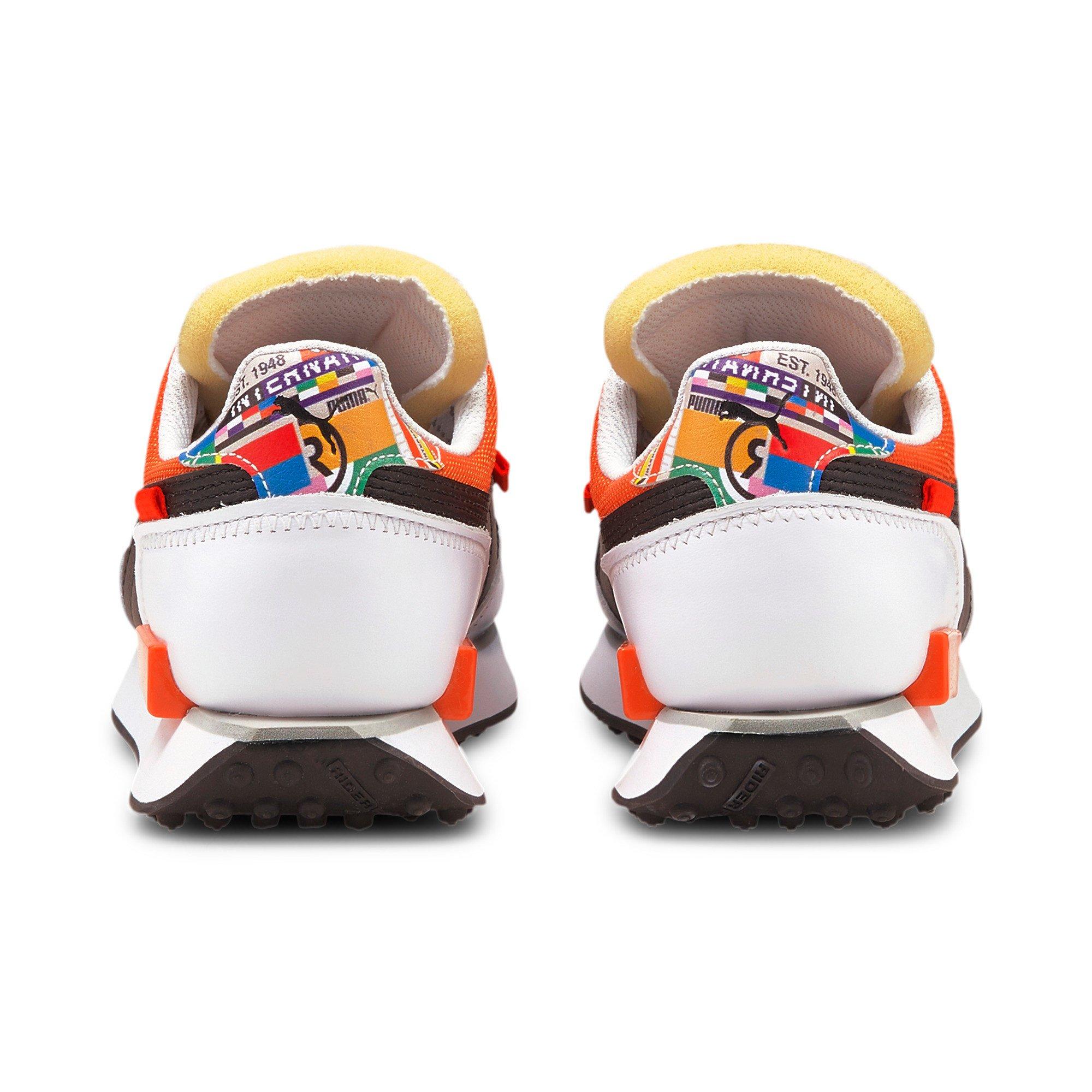 Puma Future Rider White Black Orange Grade School Boys Shoe Hibbett City Gear