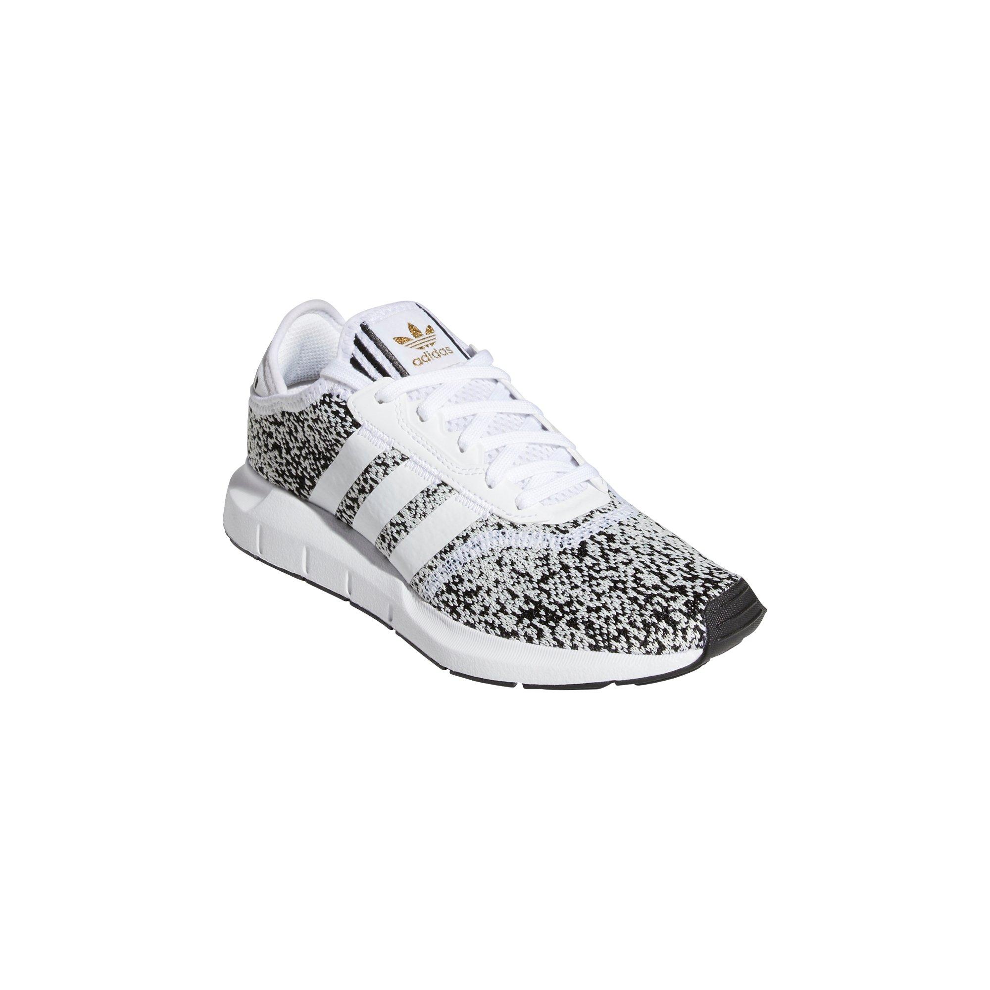 Adidas swift run heather black and white womens sale