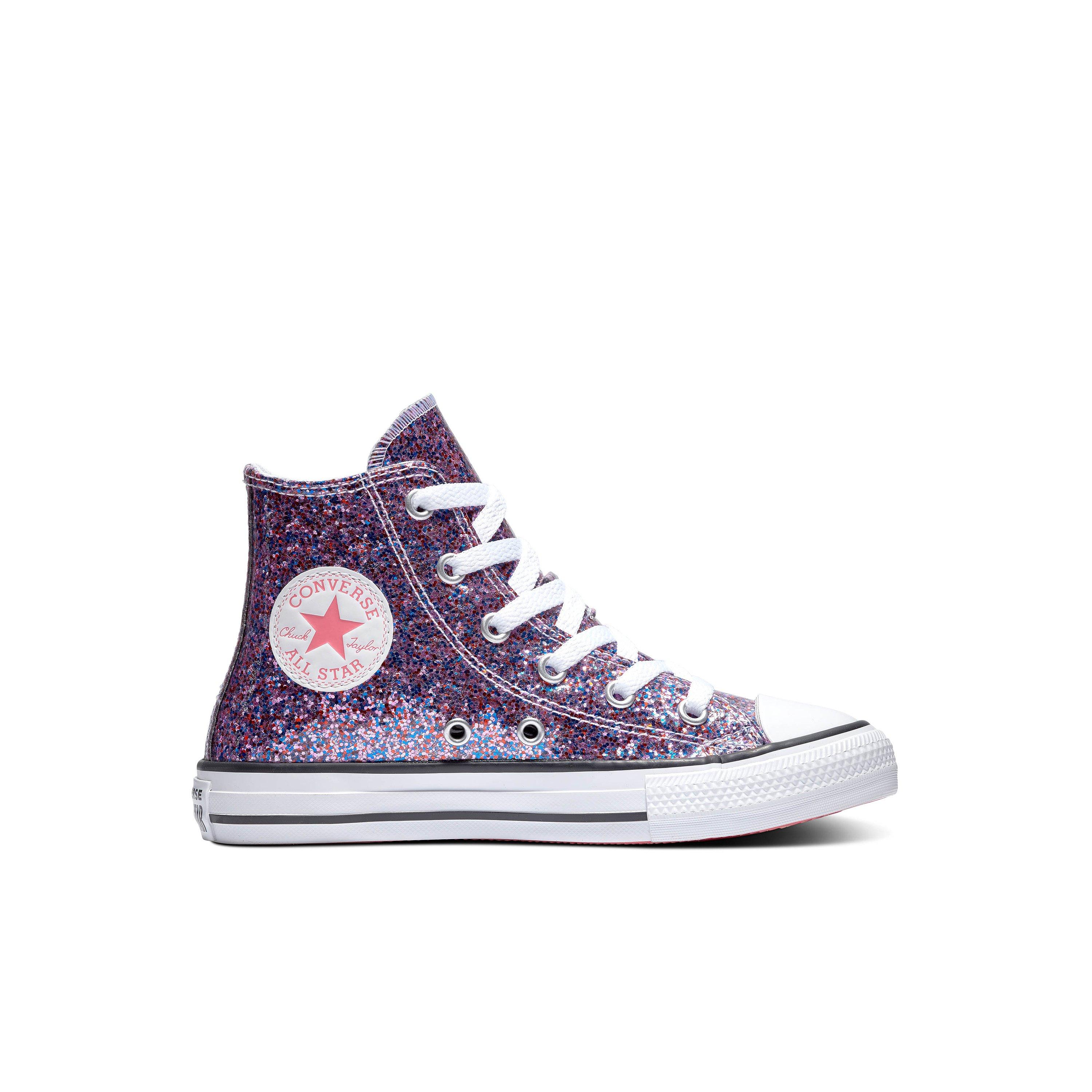 converse purple sparkle shoes