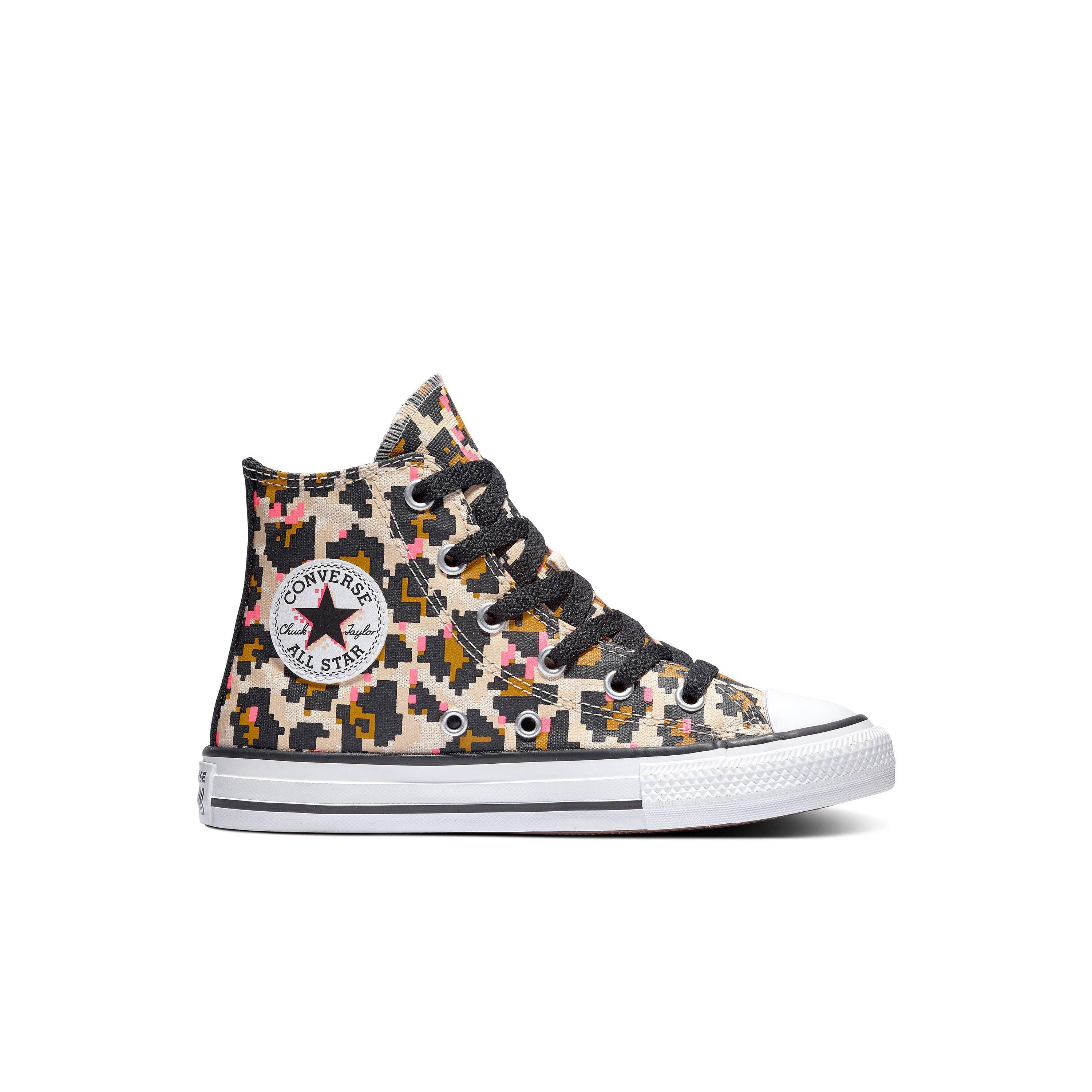 girls leopard converse